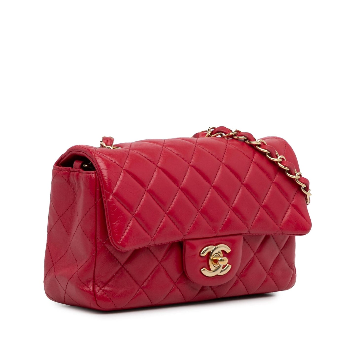 Chanel Mini Classic Lambskin Rectangular Single Flap (Shg-6Kkxvi) Bag
