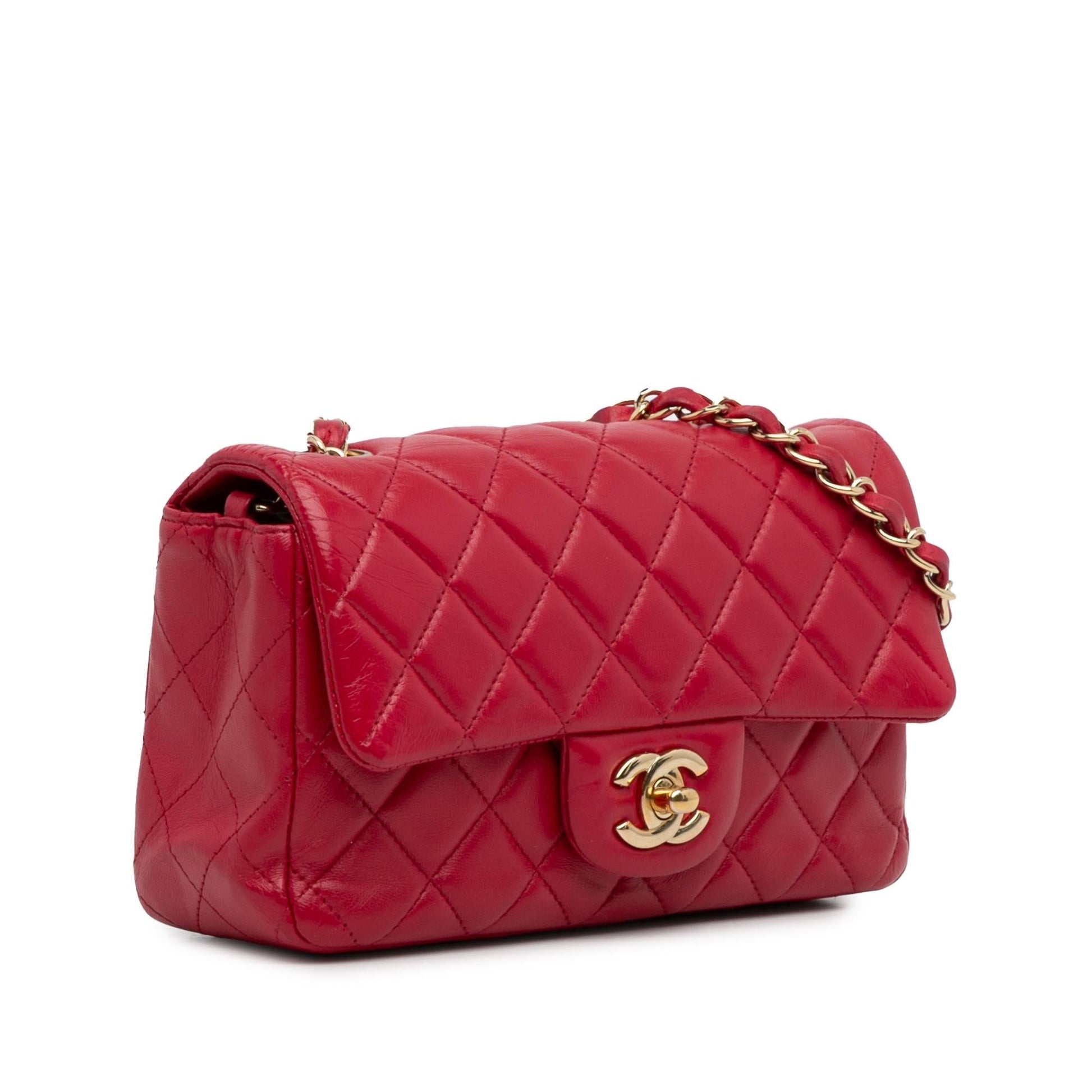 Chanel Mini Classic Lambskin Rectangular Single Flap (Shg-6Kkxvi) Bag