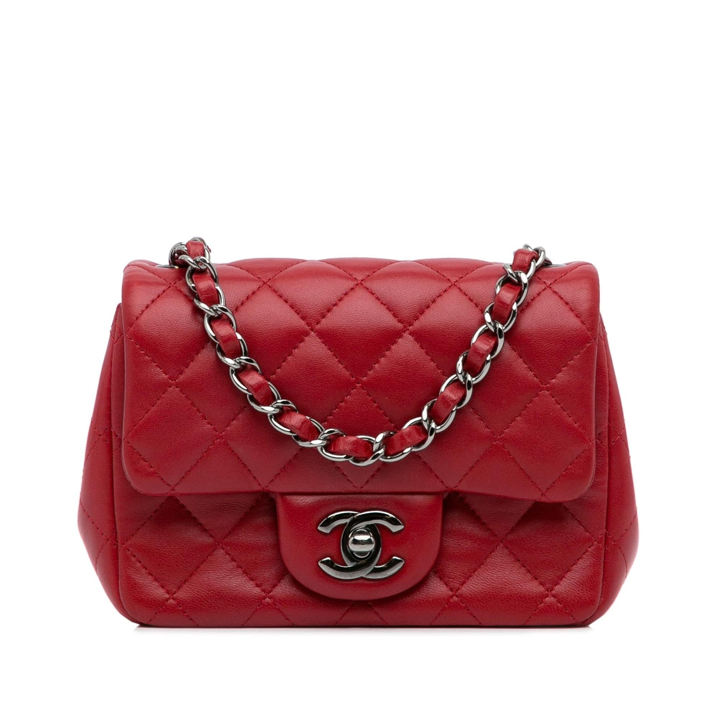 Chanel Classic Lambskin Square Single Flap SHG-xpK8dp Mini Bag