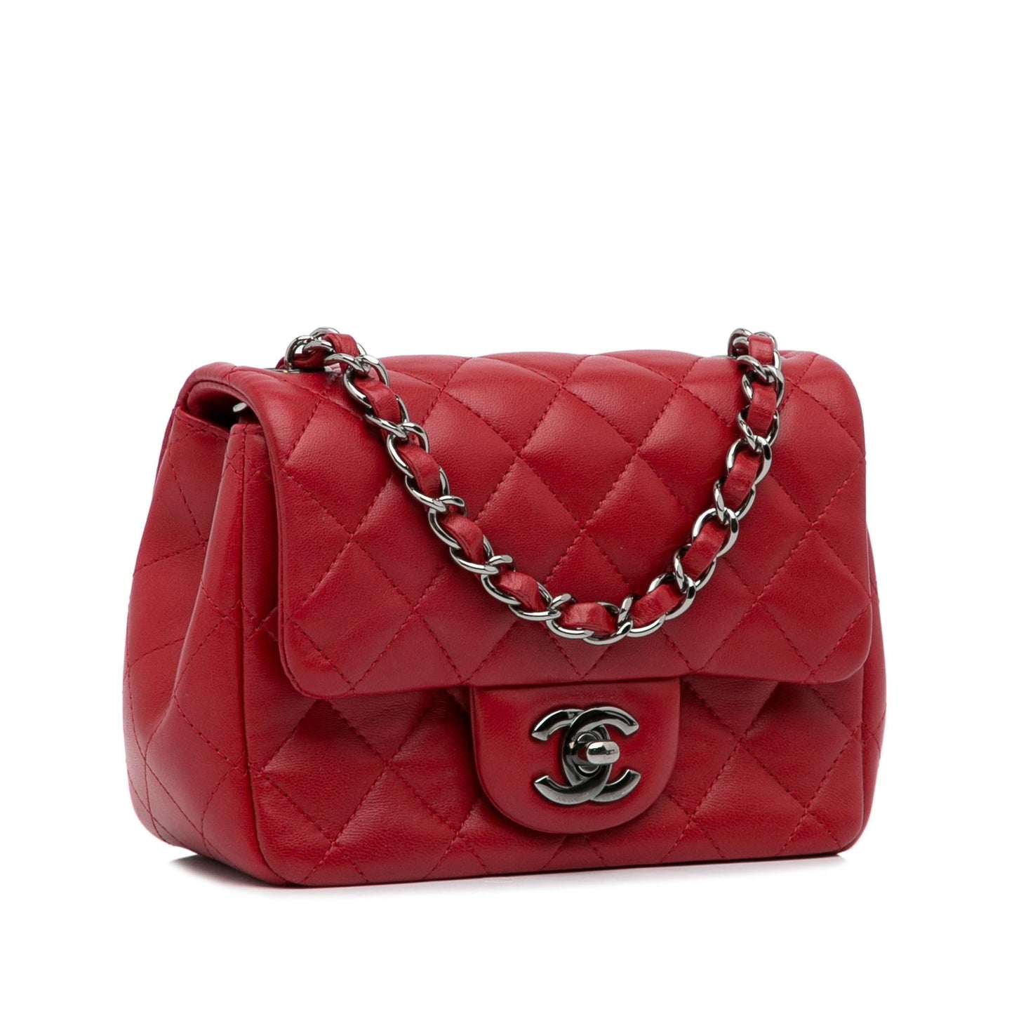 Chanel Classic Lambskin Square Single Flap SHG-xpK8dp Mini Bag
