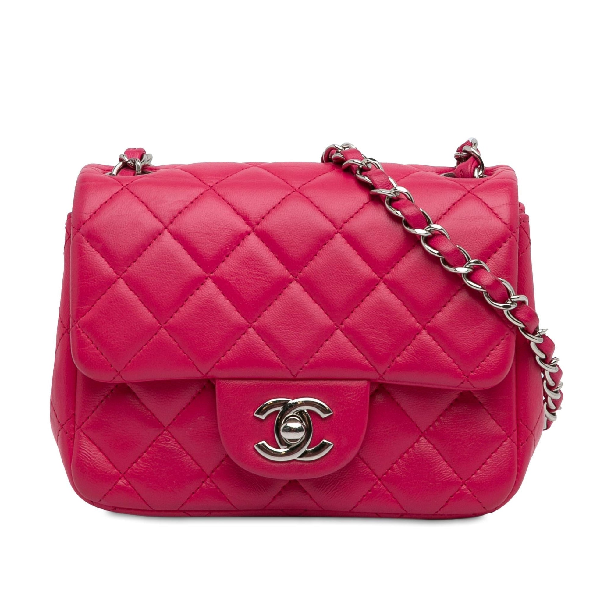 Chanel Mini Classic Lambskin Square Single Flap (Shg-W1G0Fj) Bag