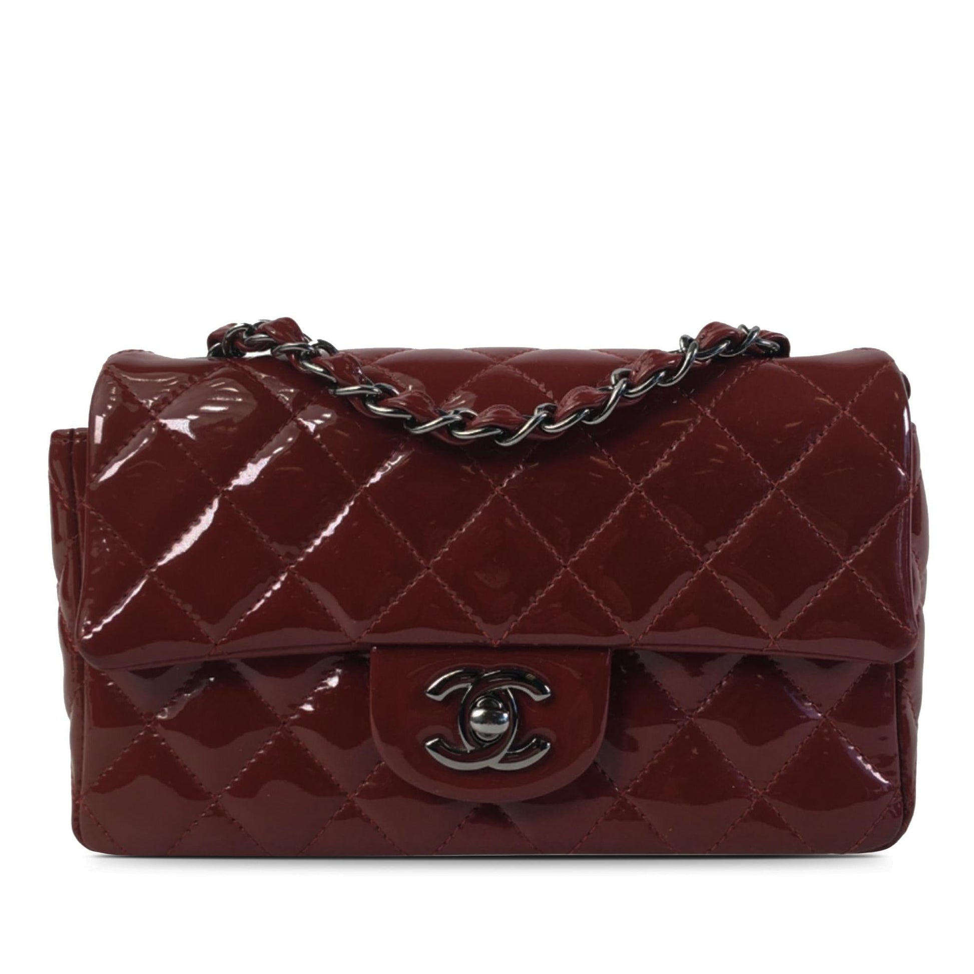 Chanel Classic Patent Rectangular Single Flap SHG-PHzGTi Mini Bag