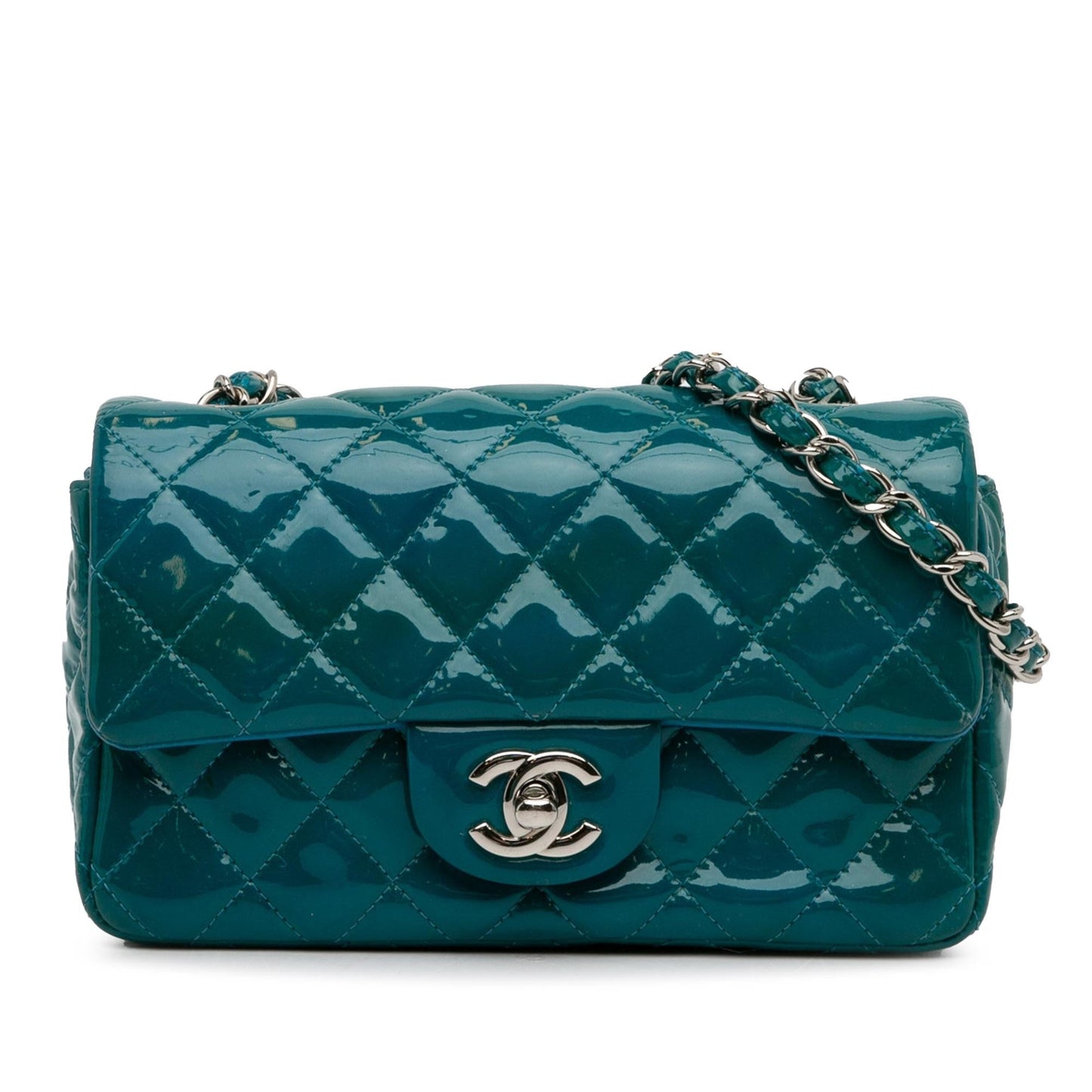 Chanel Mini Classic Patent Rectangular Single Flap (Shg-9X8Gl6) Bag