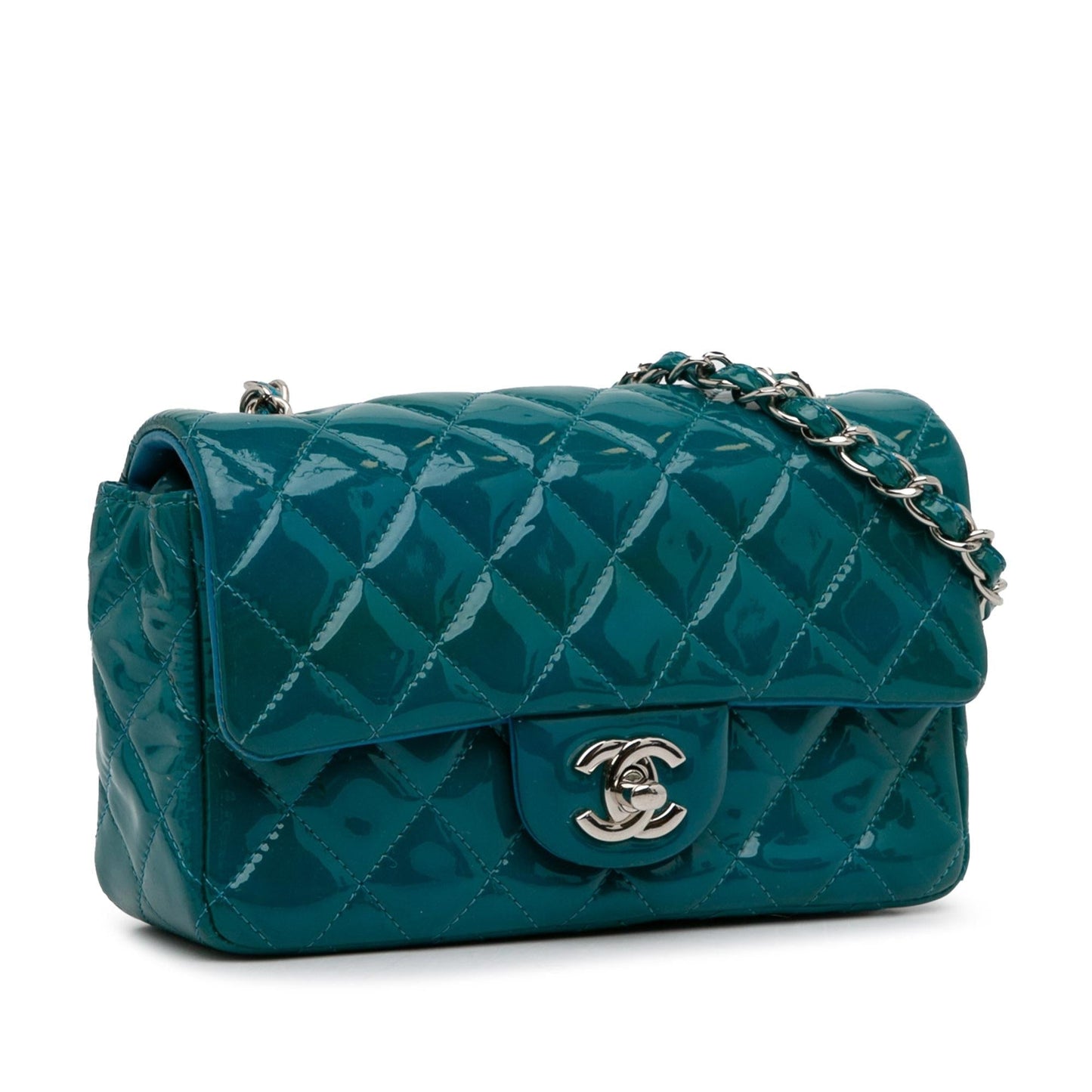 Chanel Classic Patent Rectangular Single Flap SHG-9x8gL6 Mini Bag