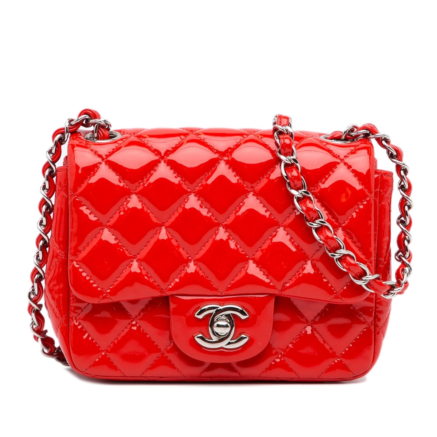 Chanel Classic Square Patent Single Flap SHG-alnMAa Mini Bag