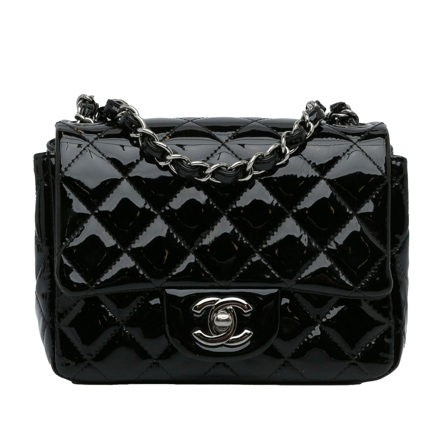 Chanel Classic Square Patent Single Flap SHG-rUMkrs Mini Bag