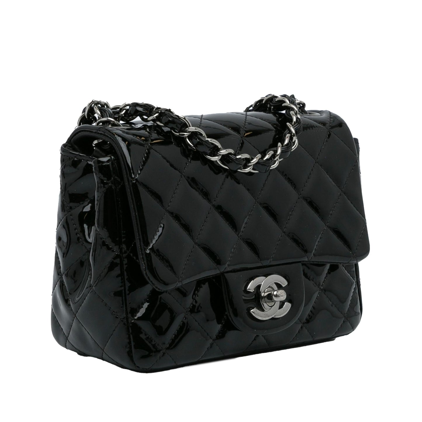 Chanel Classic Square Patent Single Flap SHG-rUMkrs Mini Bag