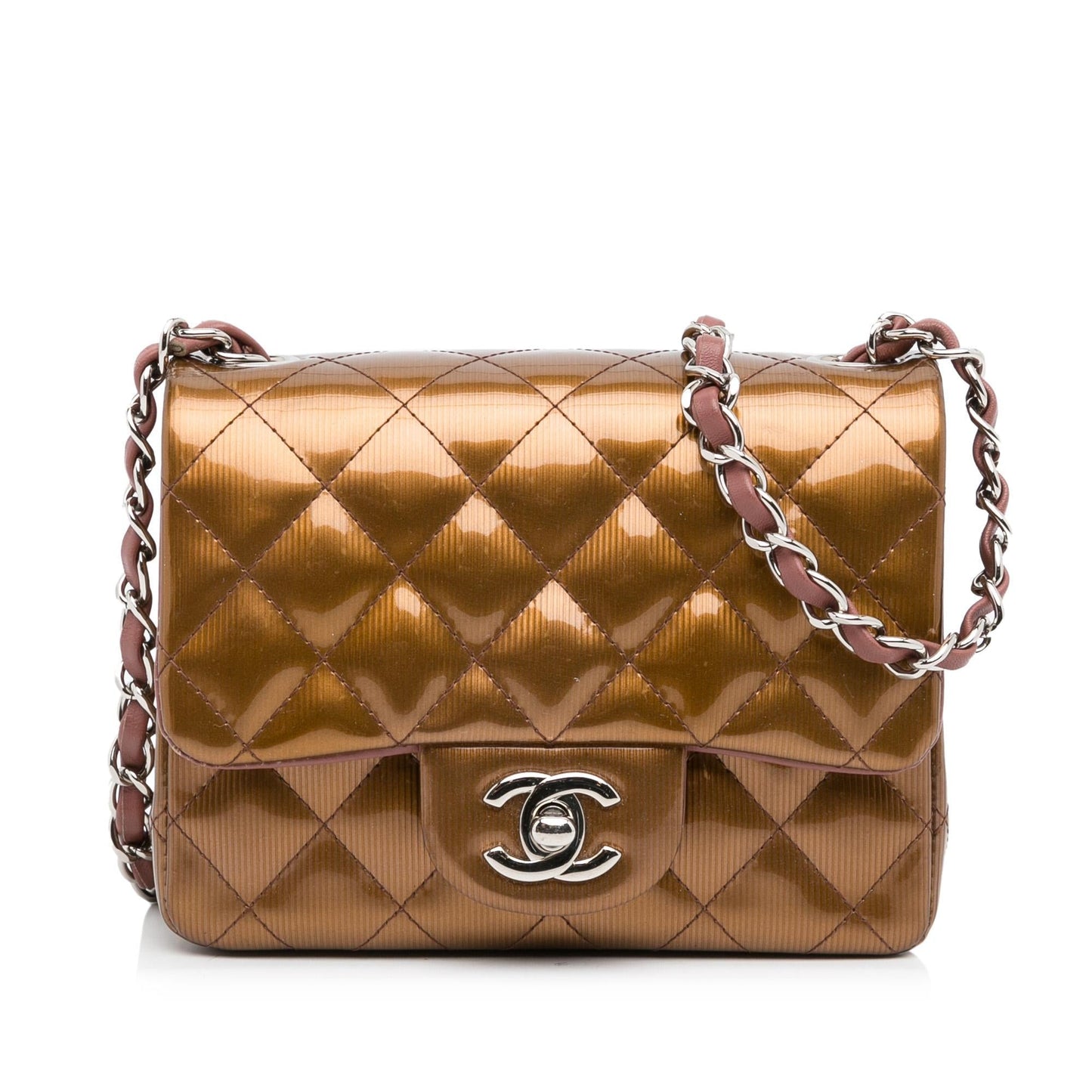 Chanel Classic Square Patent Single Flap SHG-nmtI7p Mini Bag