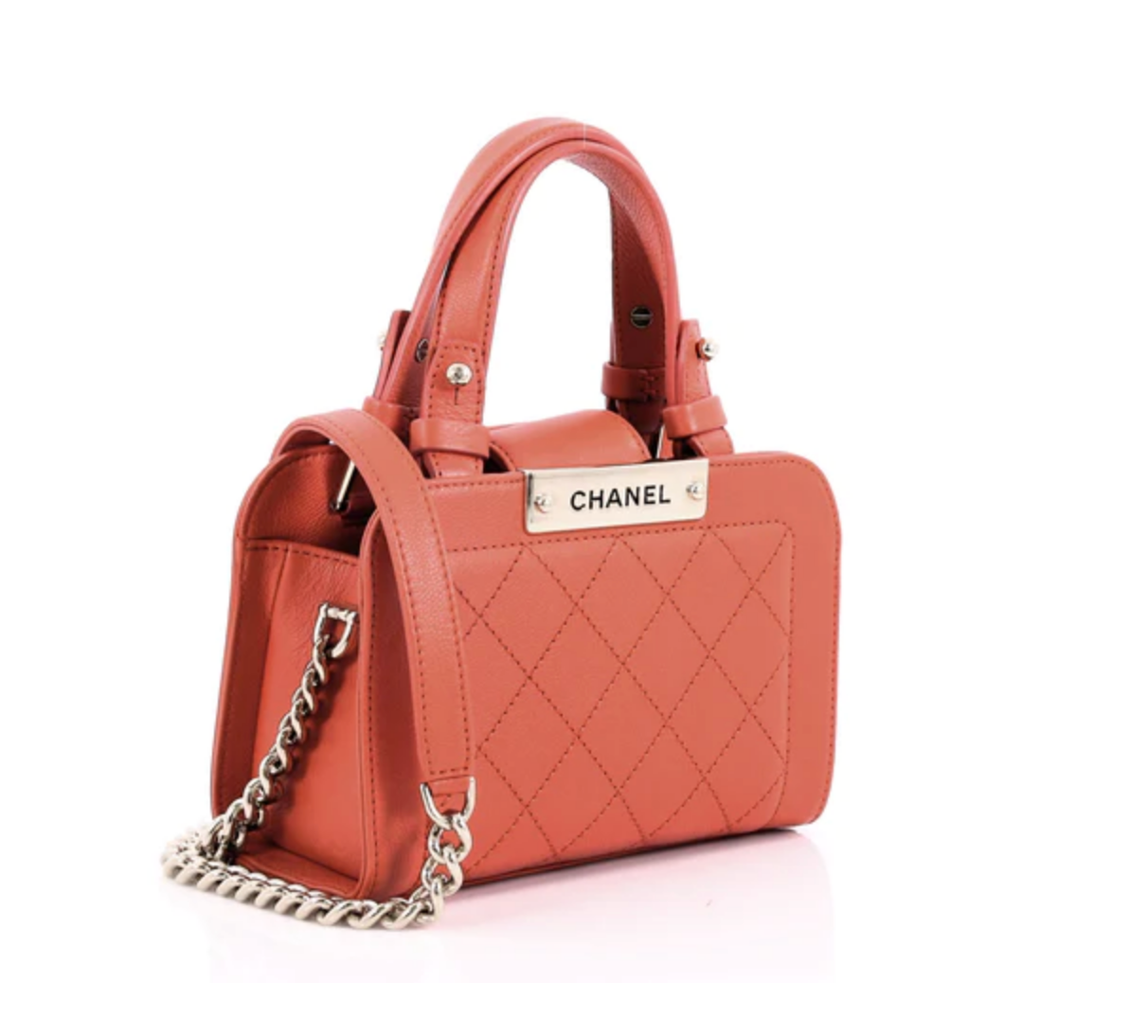 Chanel LABEL CLICK QUILTED CALFSKIN SHOPPING Tote Bag