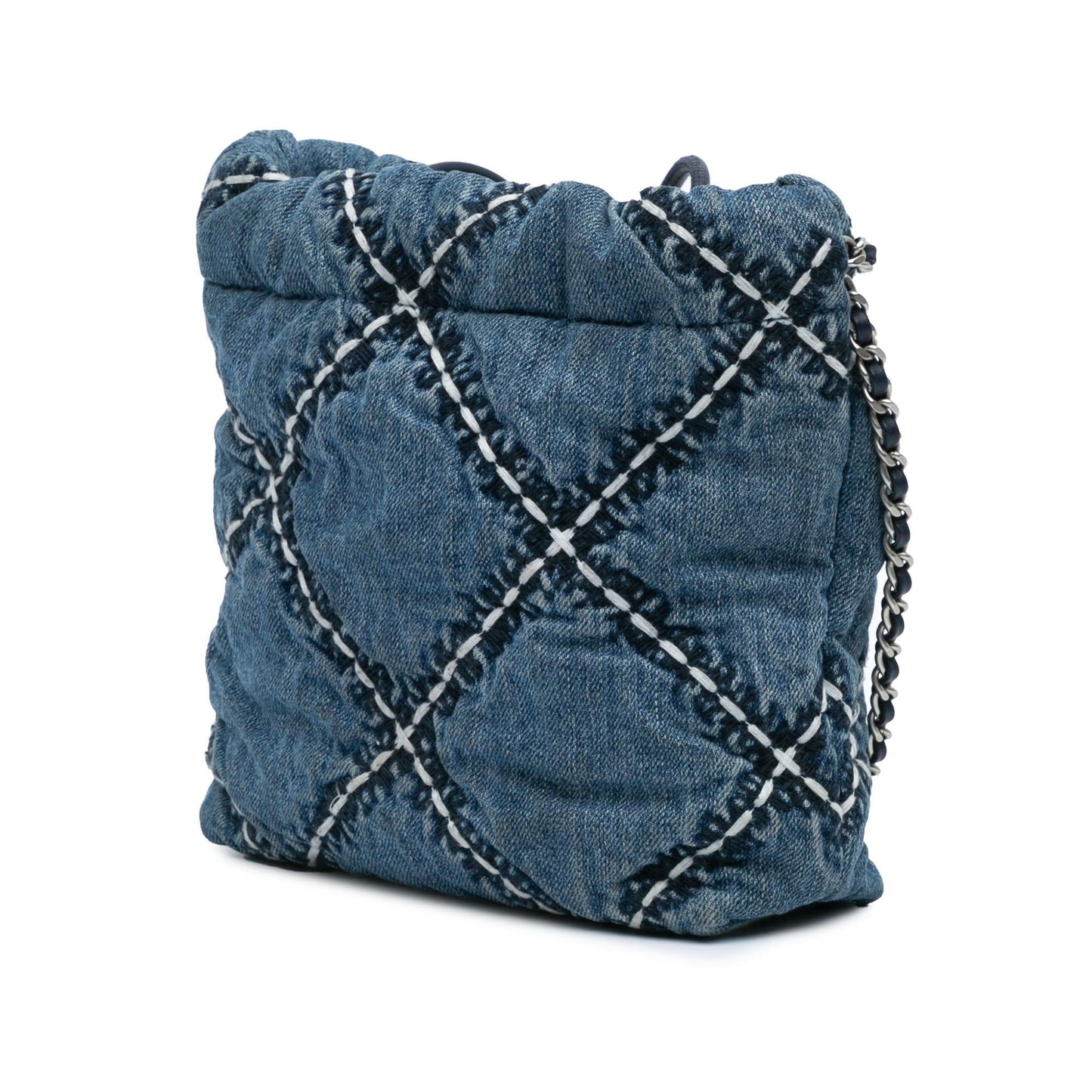 Chanel Denim Stitched 22 Mini Bag