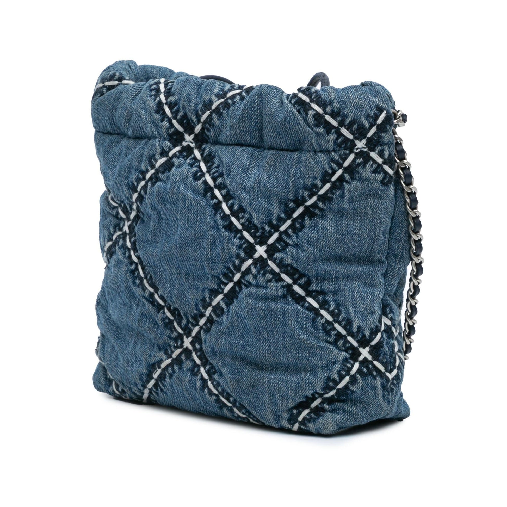 Chanel Denim Stitched 22 Mini Bag