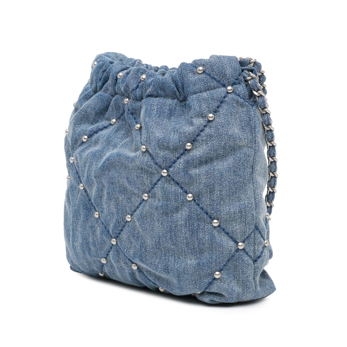 Chanel Denim Studded 22 Mini Bag