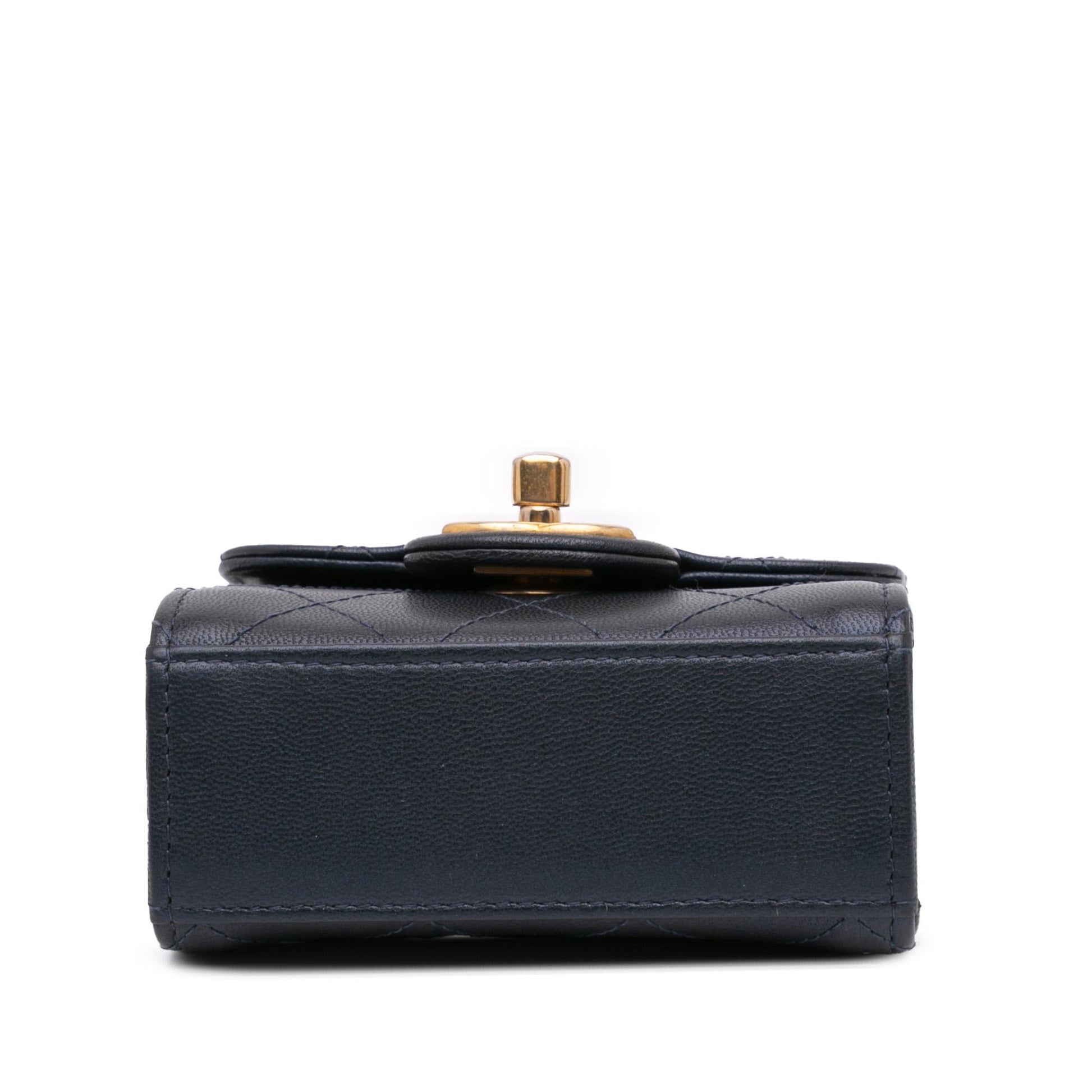 Chanel Goatskin Chic Pearls On Clutch Bag On Chain