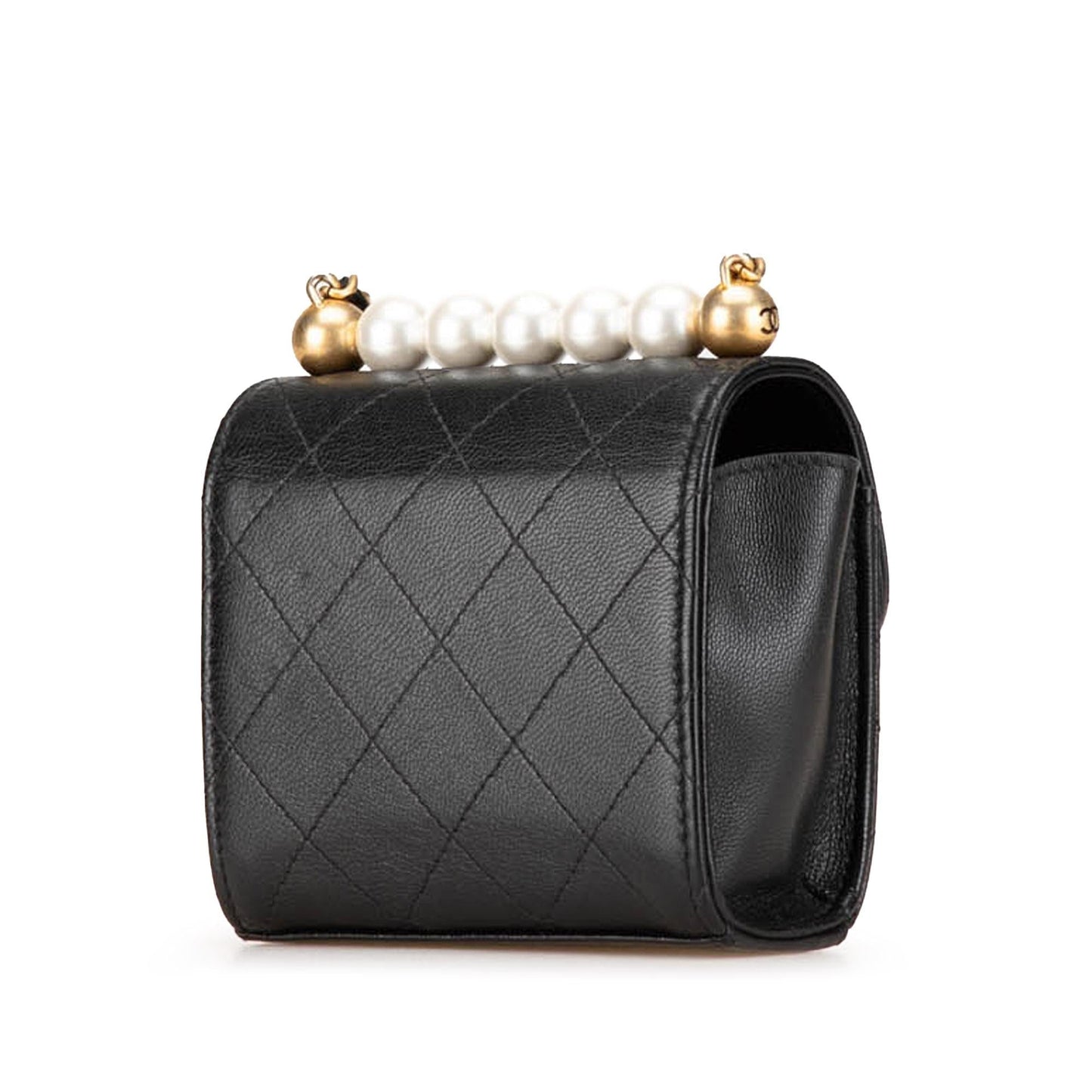 Chanel Goatskin Chic Pearls On Clutch Bag Chain 2