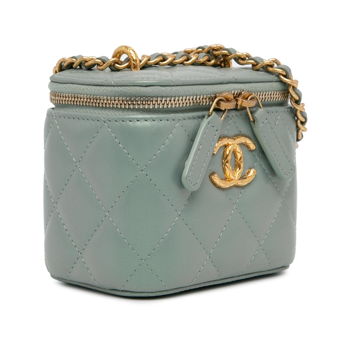 Chanel Mini Iridescent Lambskin Vanity Case With Chain (Shg-2Sipmm) Bag