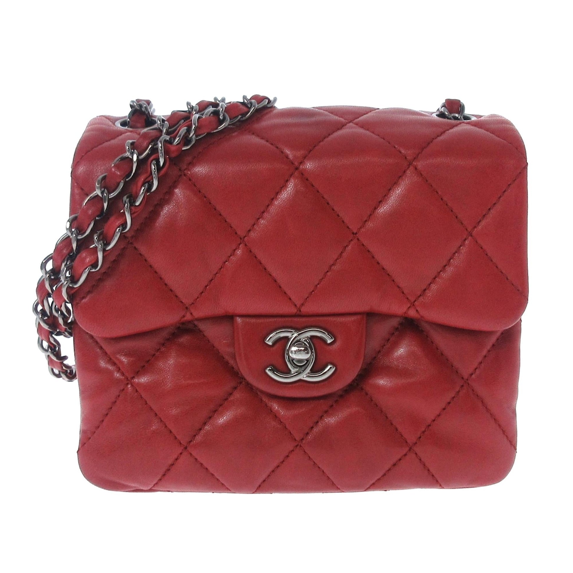 Chanel Mini Lambskin 3 Flap (Shg-5Ptznc) Bag