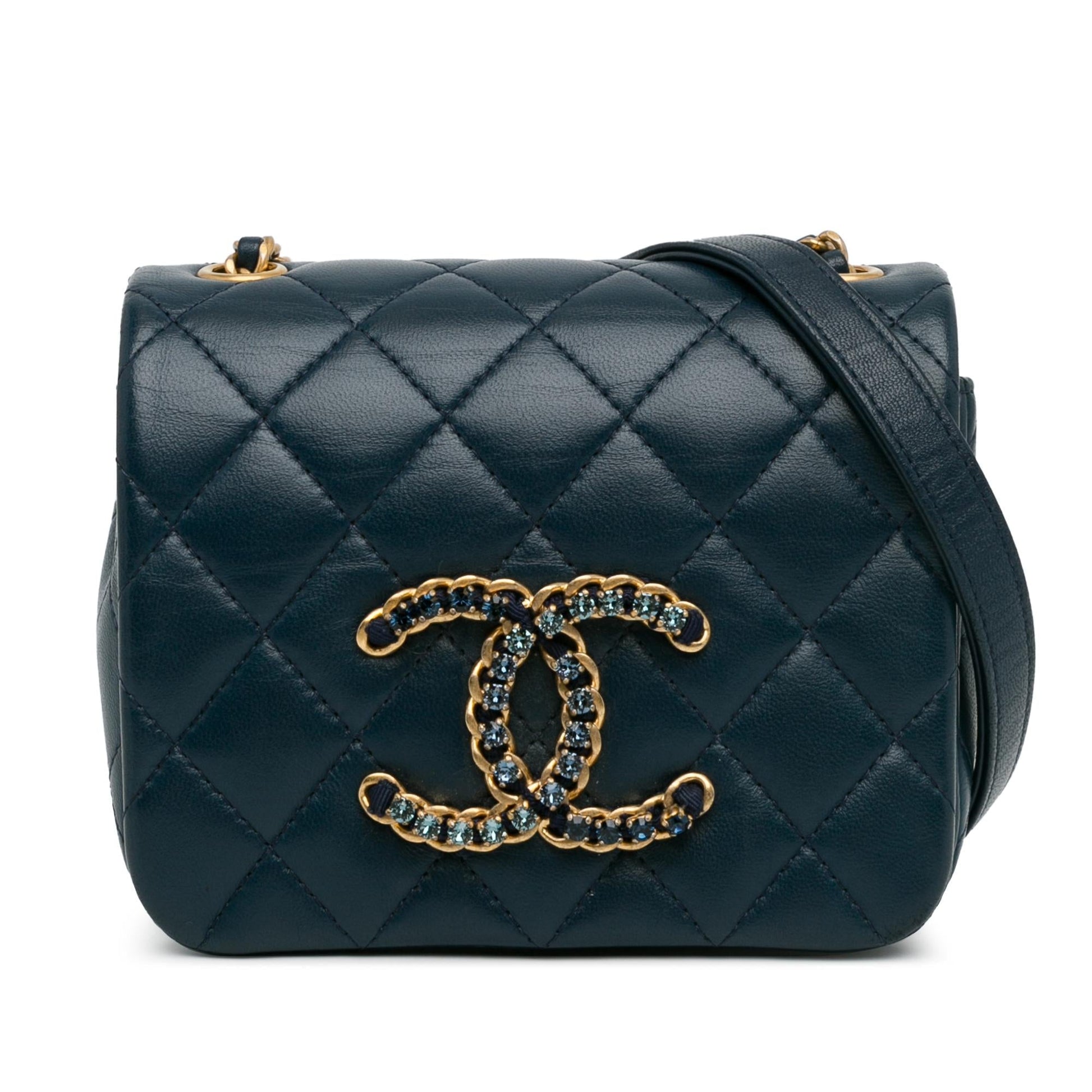 Chanel Lambskin CC Crystal Full flap SHG-tjFZO9 Mini Bag