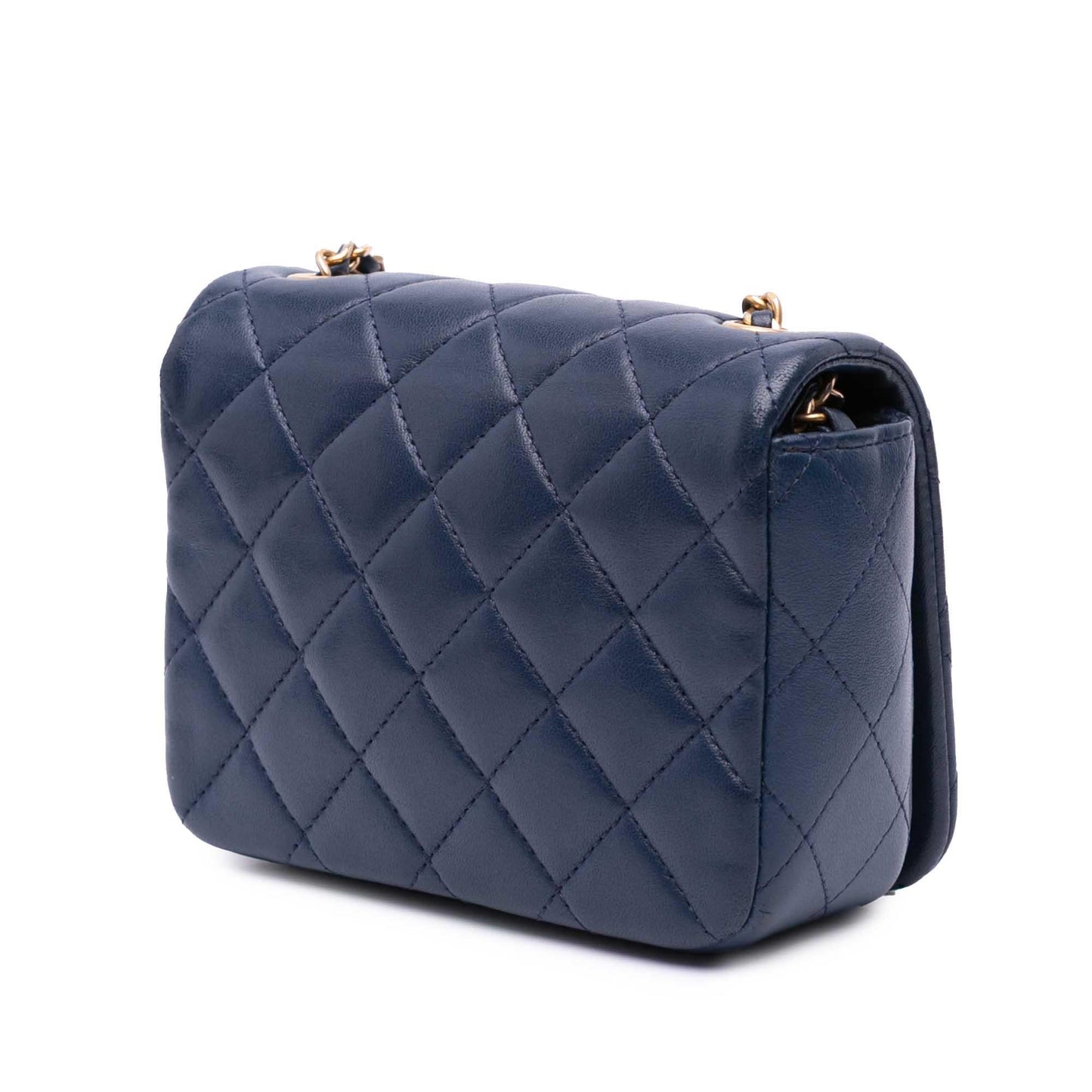Chanel Lambskin CC Crystal Full flap Mini Bag