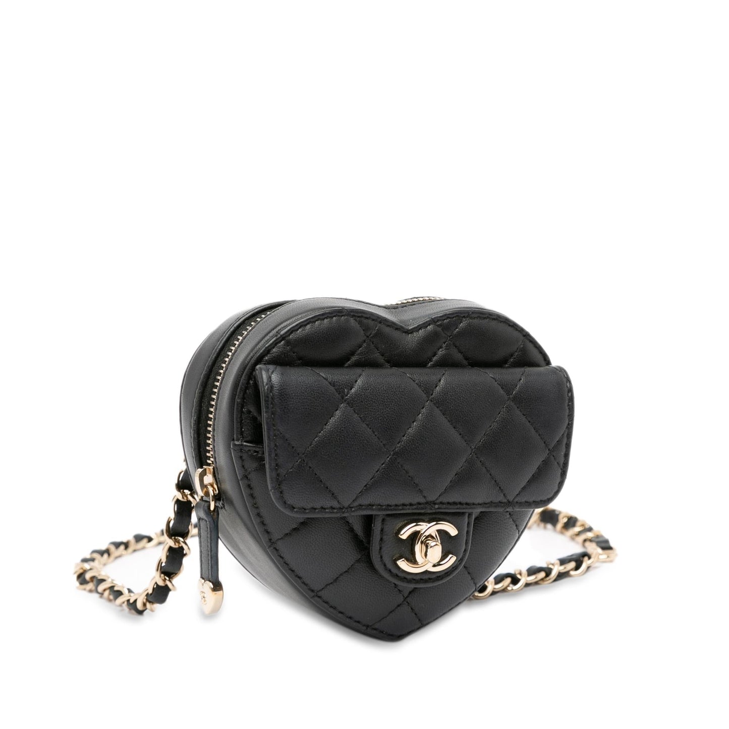 Chanel Lambskin CC Love Heart Belt SHG-R54rLZ
