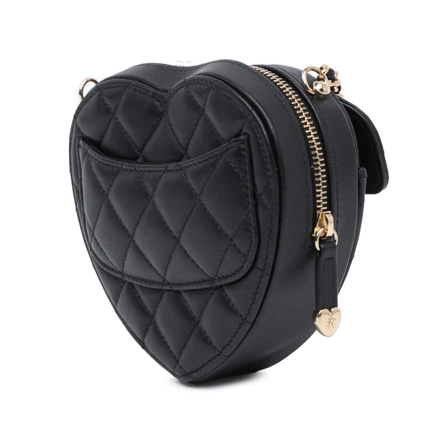 Chanel Lambskin CC Love Heart Crossbody Bag