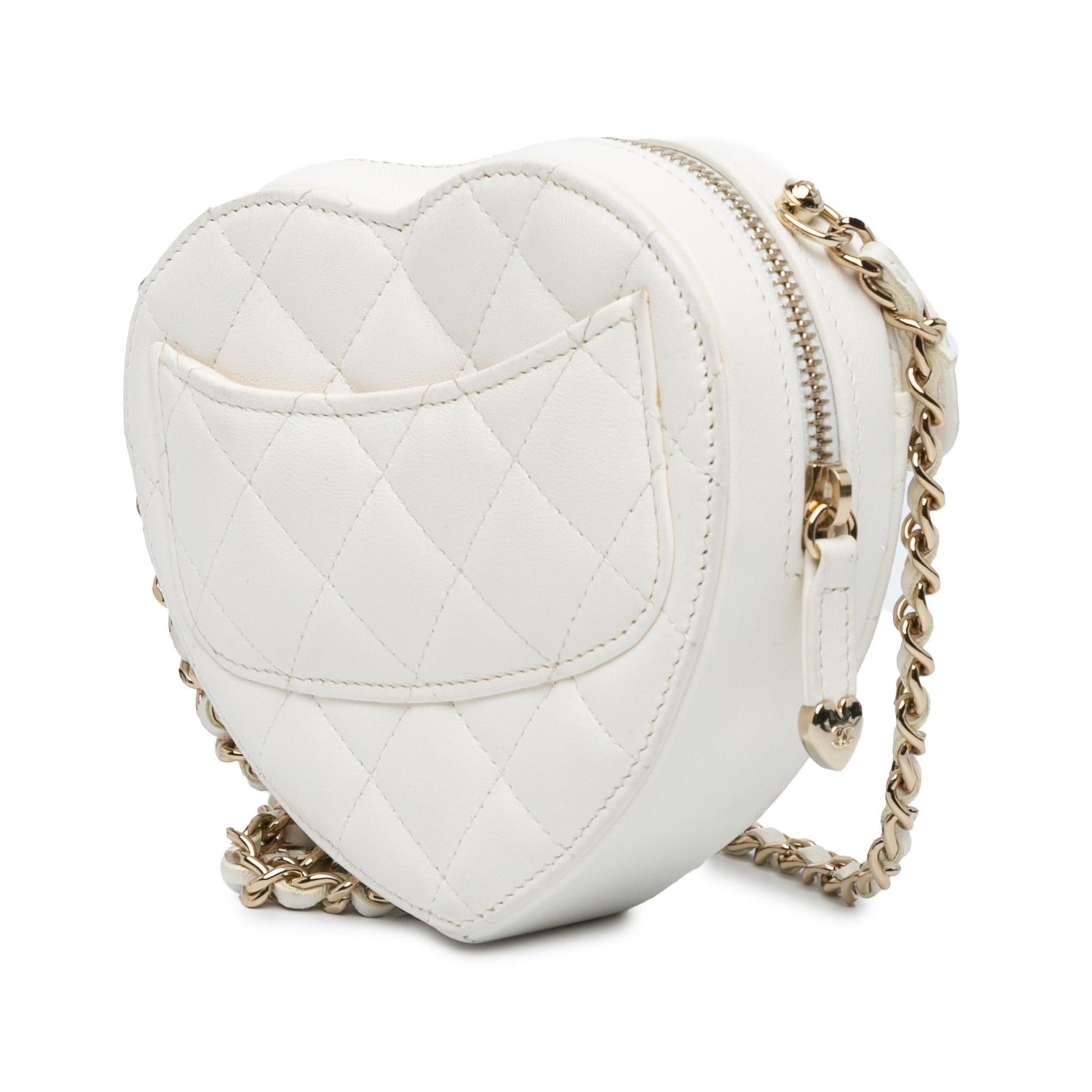 Chanel Lambskin CC Love Heart Crossbody Bag Shg L5Ktgt