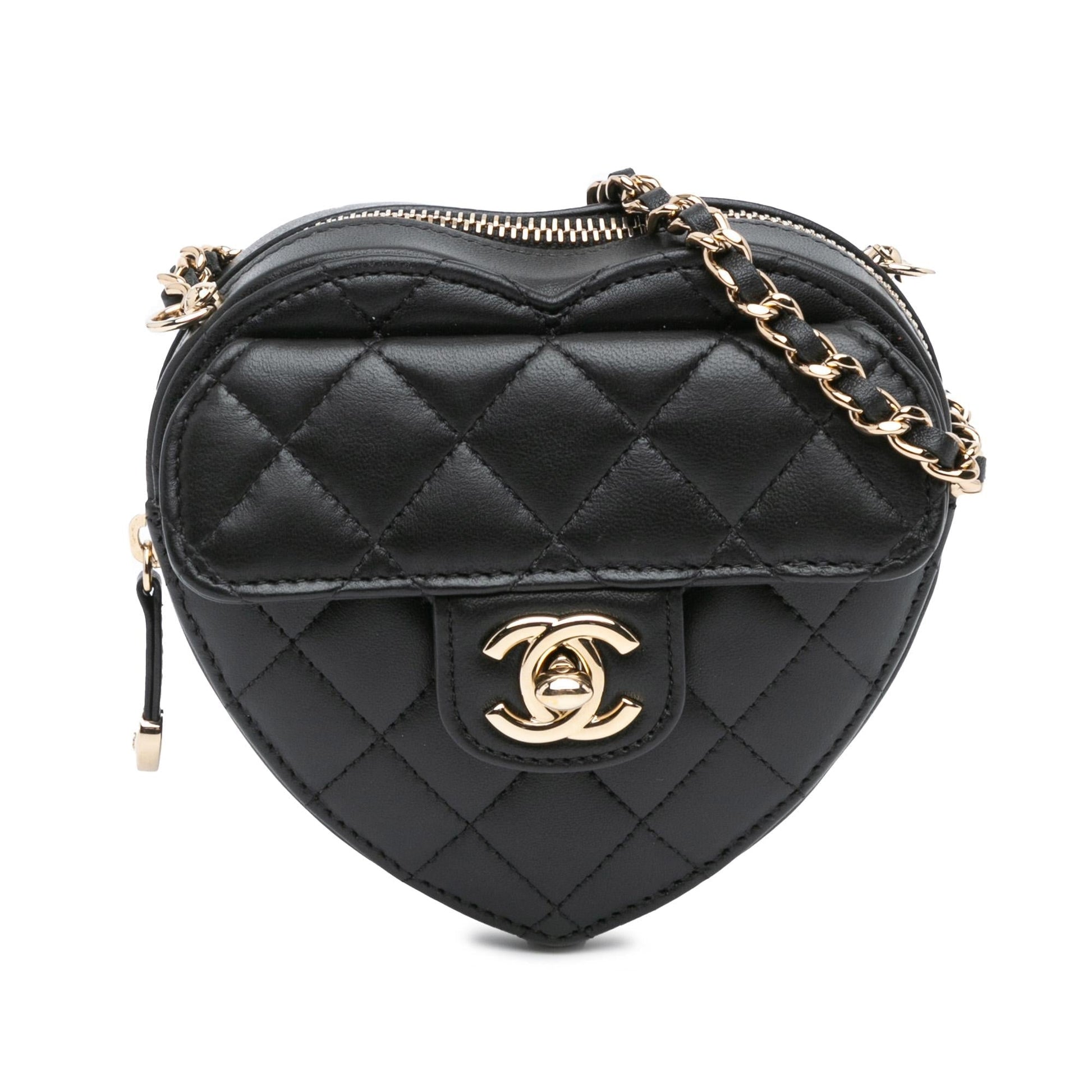 Chanel Lambskin CC Love Heart Crossbody Bag Shg 0Idpy0