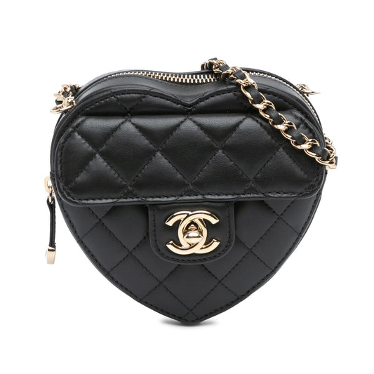 Chanel Lambskin CC Love Heart Crossbody Bag Shg 0Idpy0