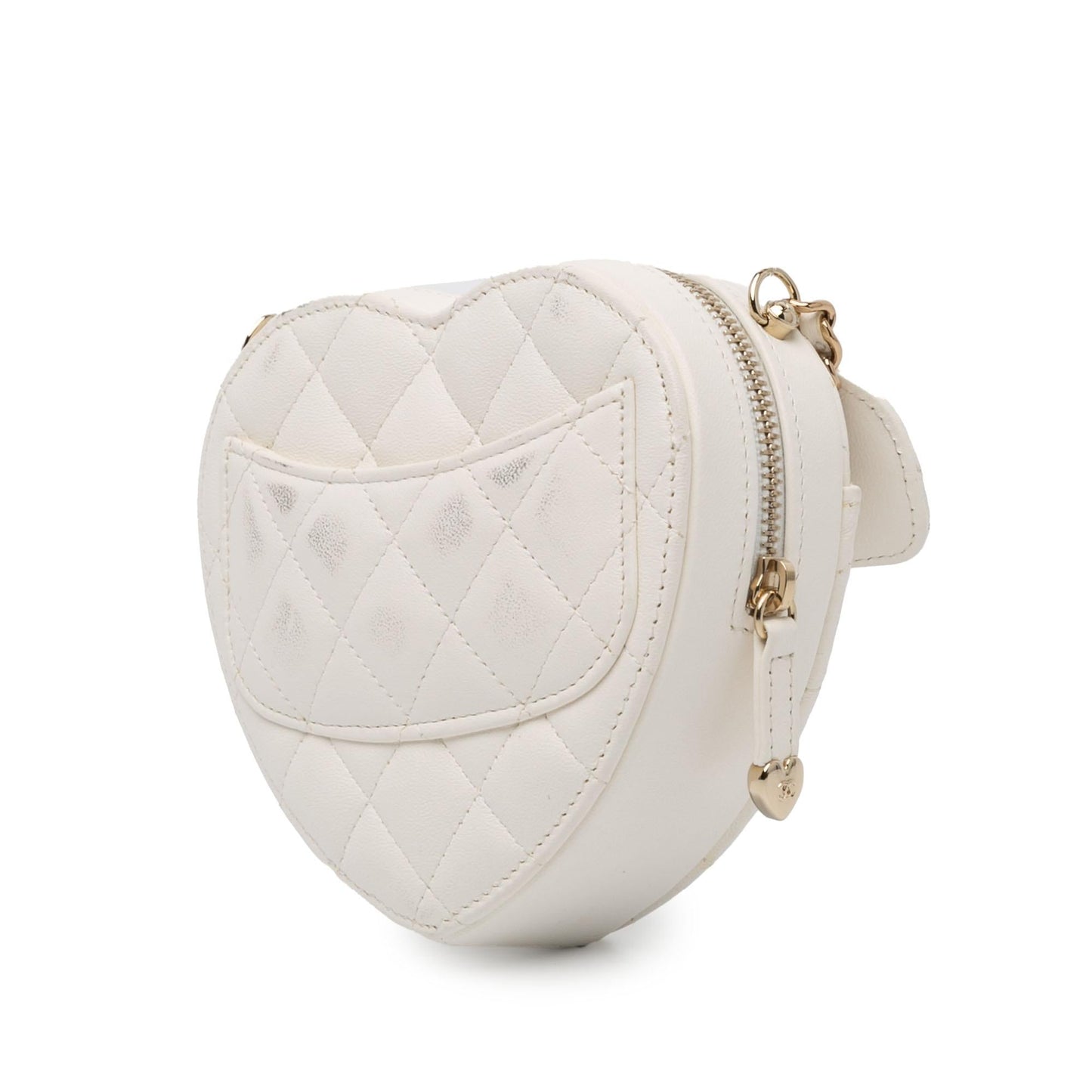 Chanel Lambskin CC Love Heart Crossbody Bag Heart Crossbody
