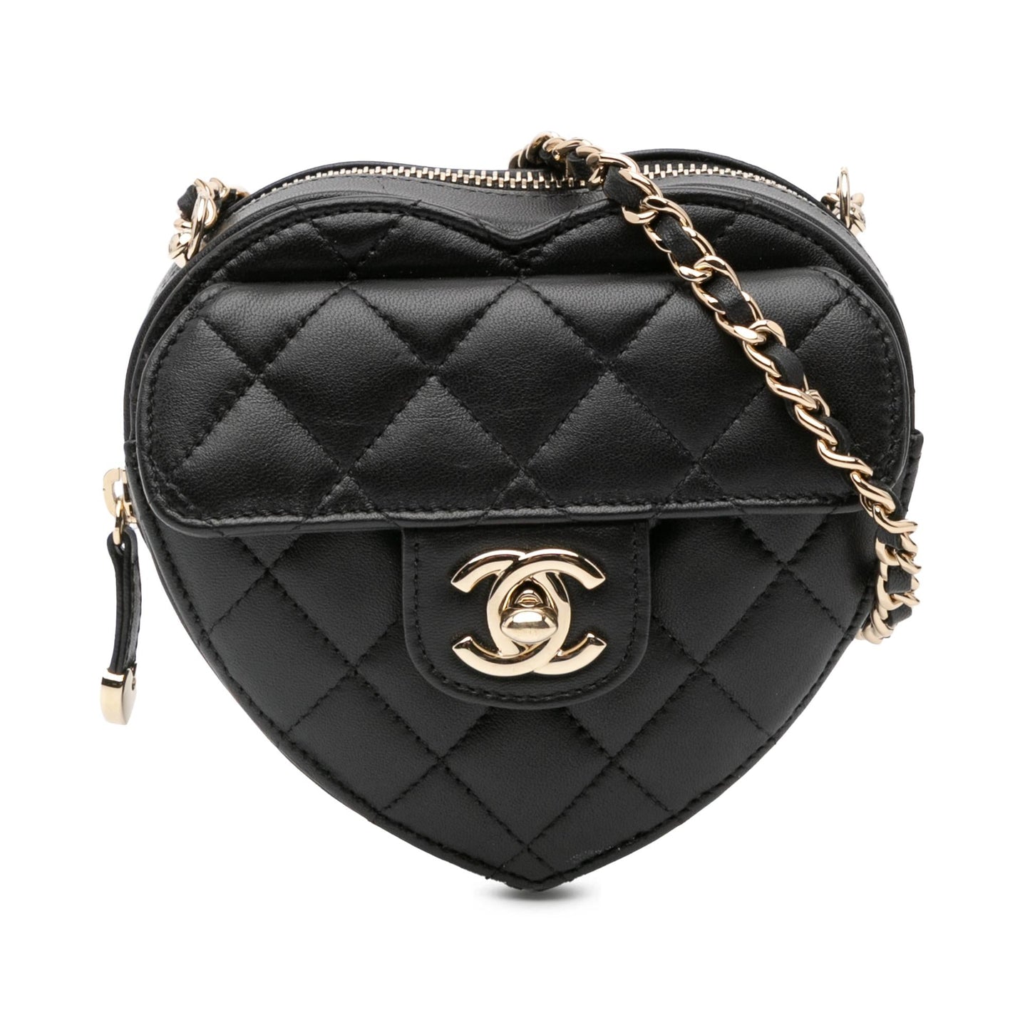 Chanel Lambskin CC Love Heart Crossbody Bag Crossbody 1