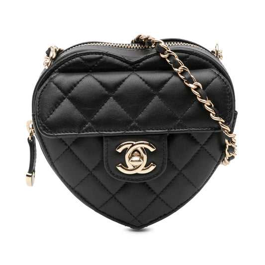 Chanel Lambskin CC Love Heart Crossbody Bag Crossbody 1