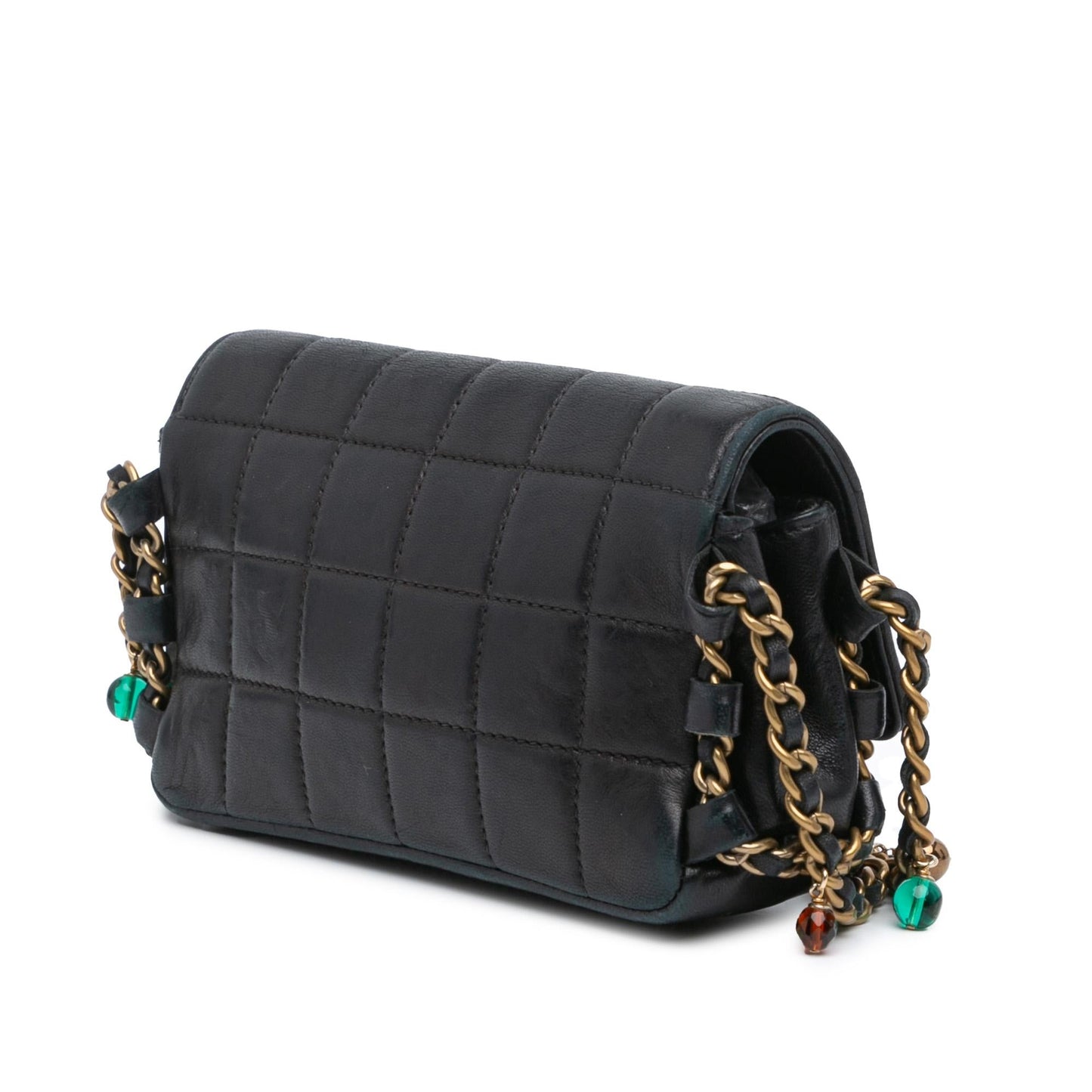 Chanel Lambskin Choco Bar Charms Flap SHG-fLjuBx Key Chain