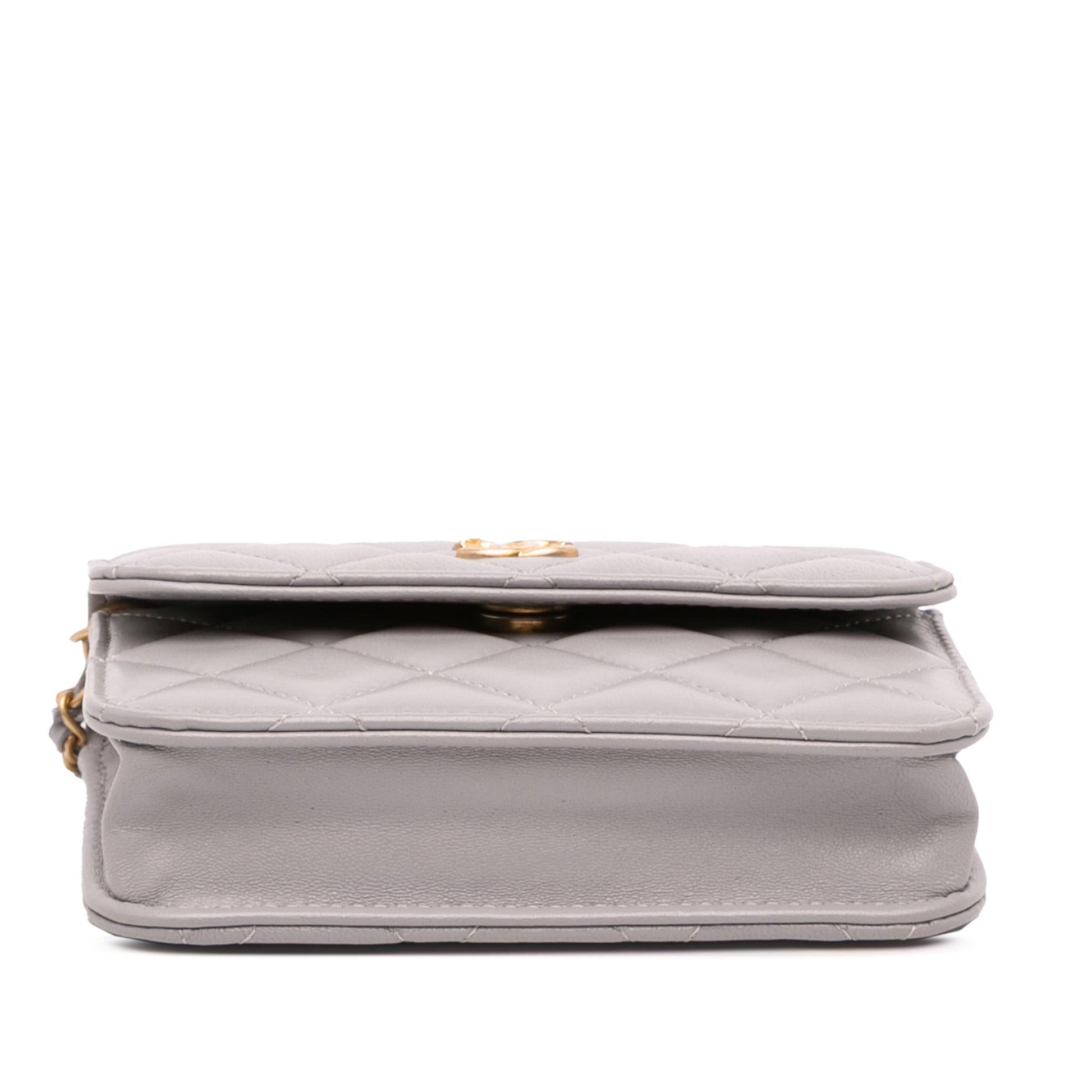 Chanel Lambskin Pearl Crush On Clutch Bag