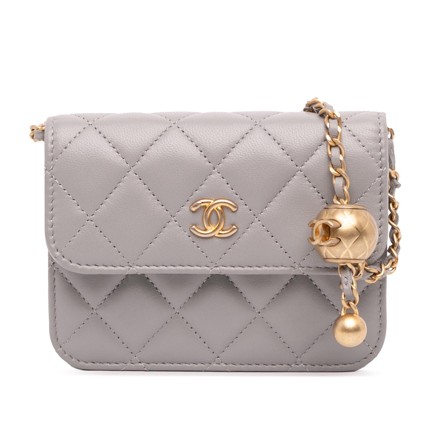 Chanel Lambskin Pearl Crush On Clutch Bag