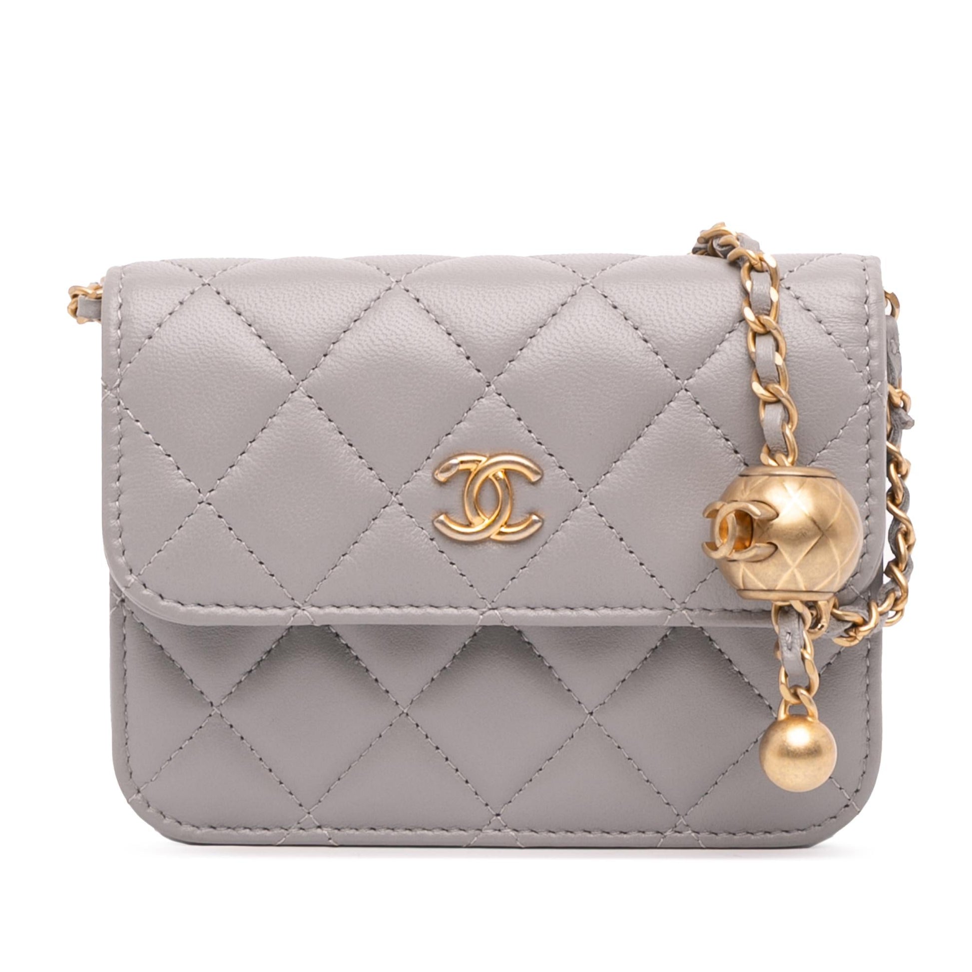 Chanel Lambskin Pearl Crush On Clutch Bag
