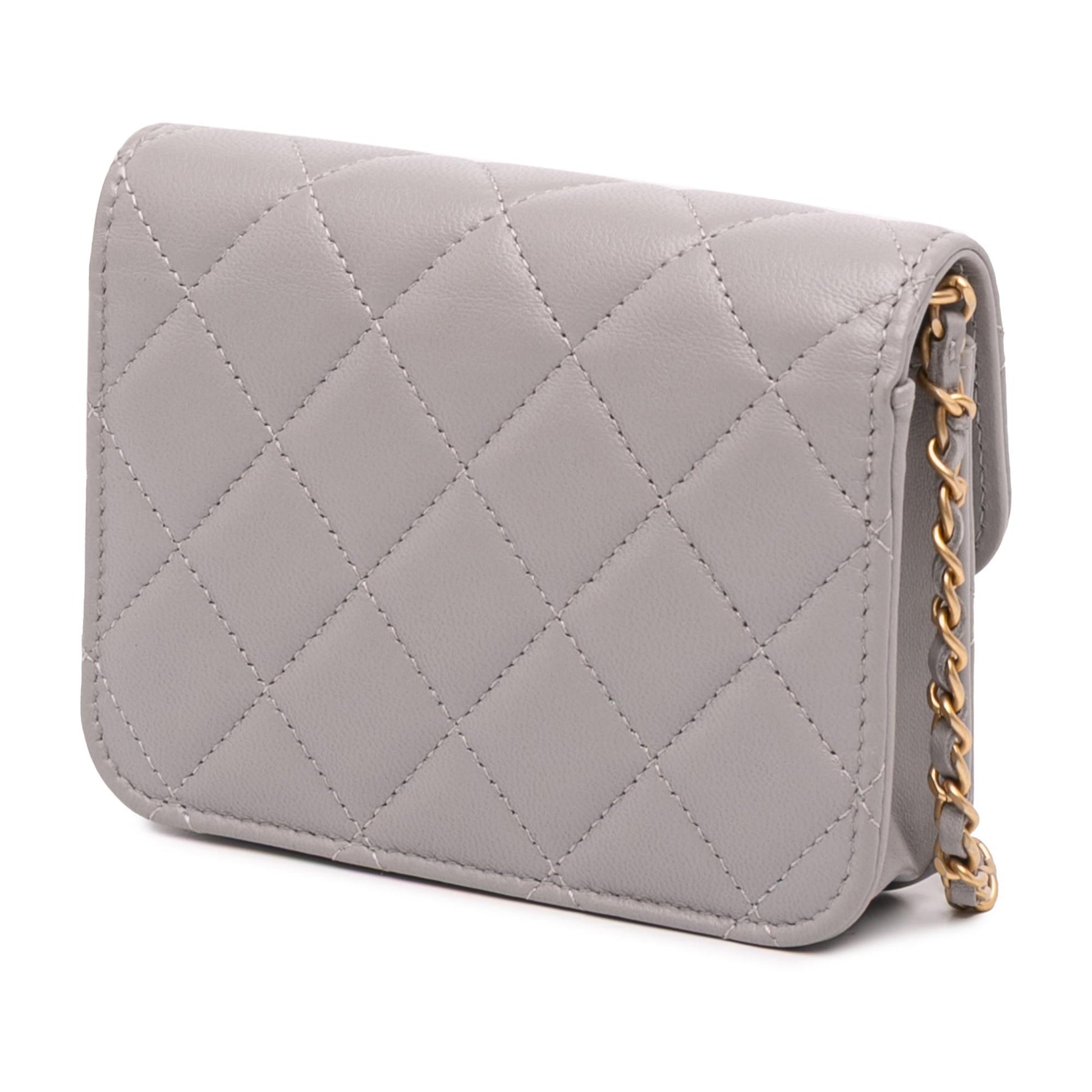 Chanel Lambskin Pearl Crush On Clutch Bag