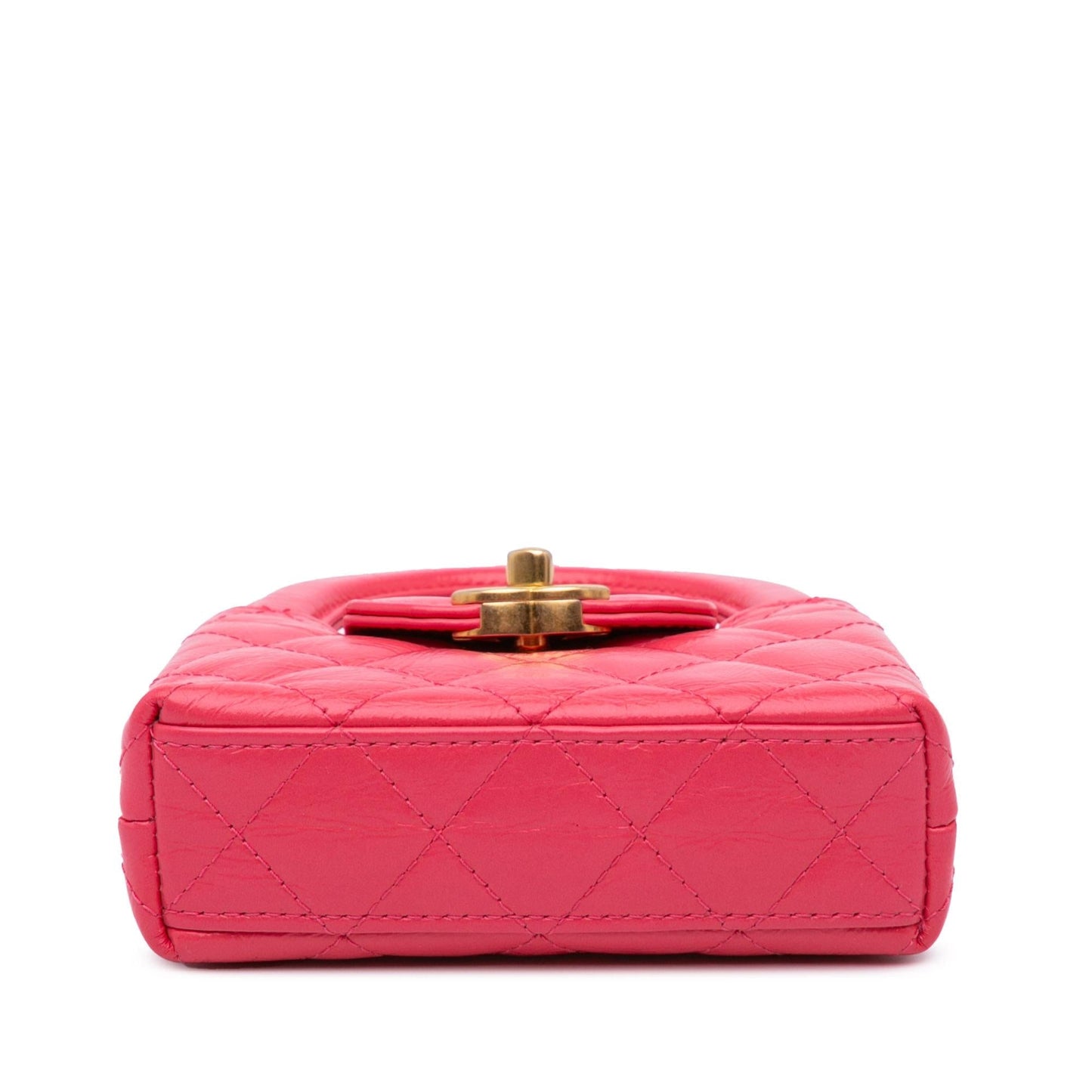 Chanel Nano Aged Calfskin Kelly Shopper Tote Bag