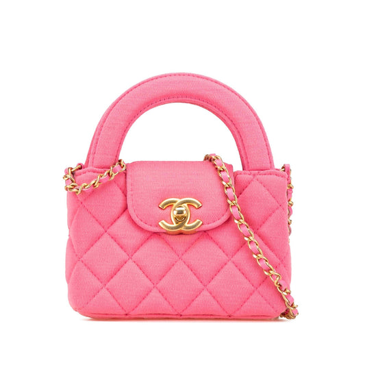 Chanel Nano Jersey Kelly Shopper Tote Bag