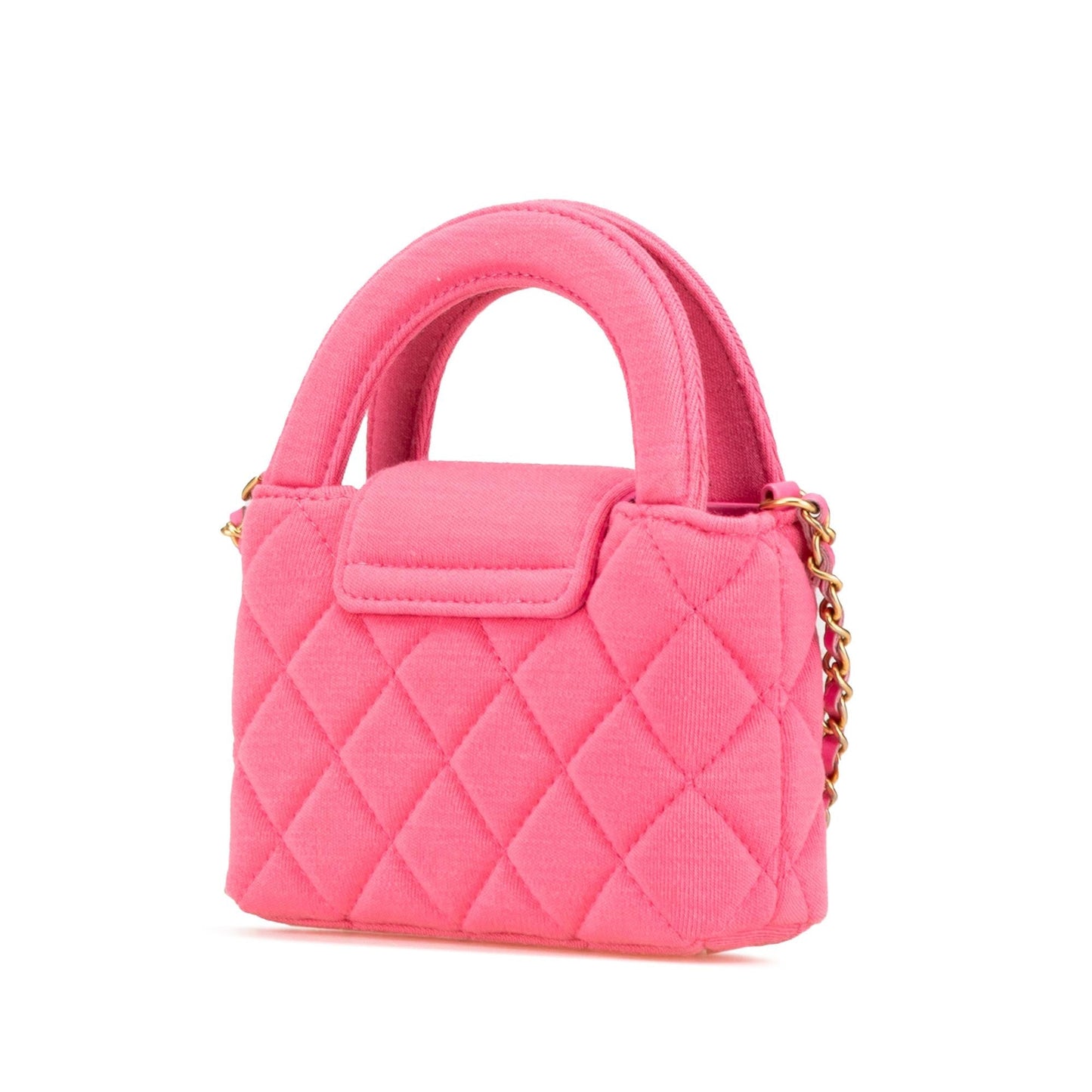 Chanel Nano Jersey Kelly Shopper Tote Bag