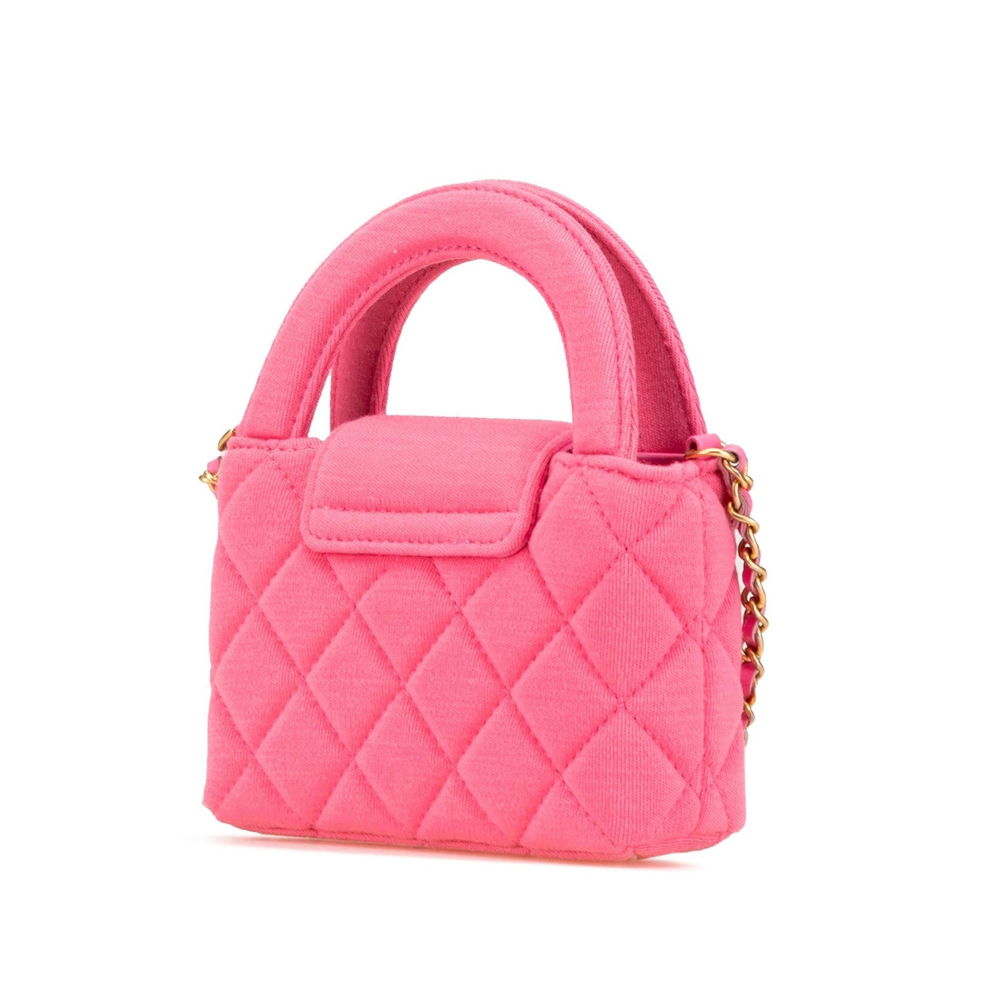 Chanel Nano Jersey Kelly Shopper Tote Bag