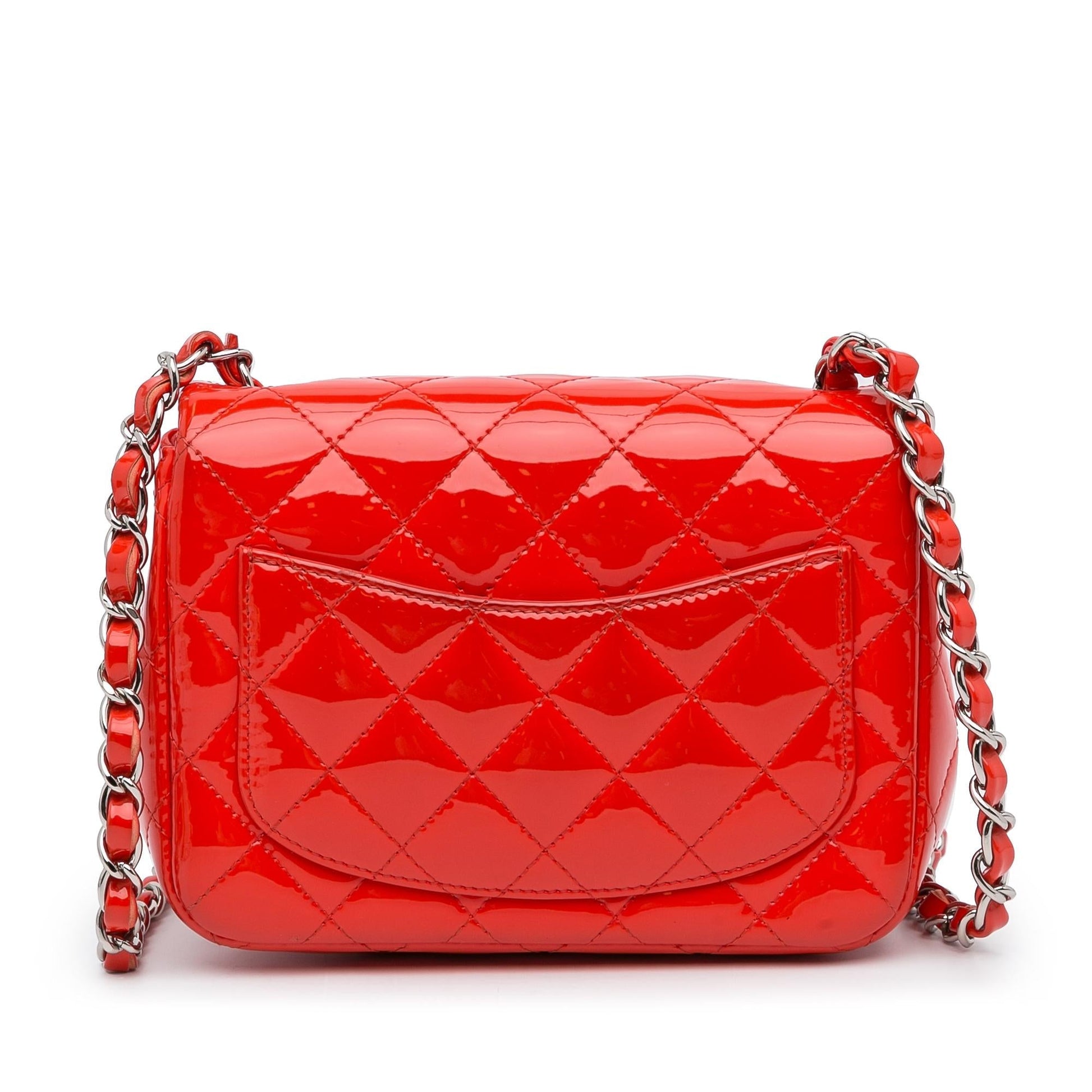 Chanel Patent Classic Square Single Flap SHG-1Esv8z Mini Bag