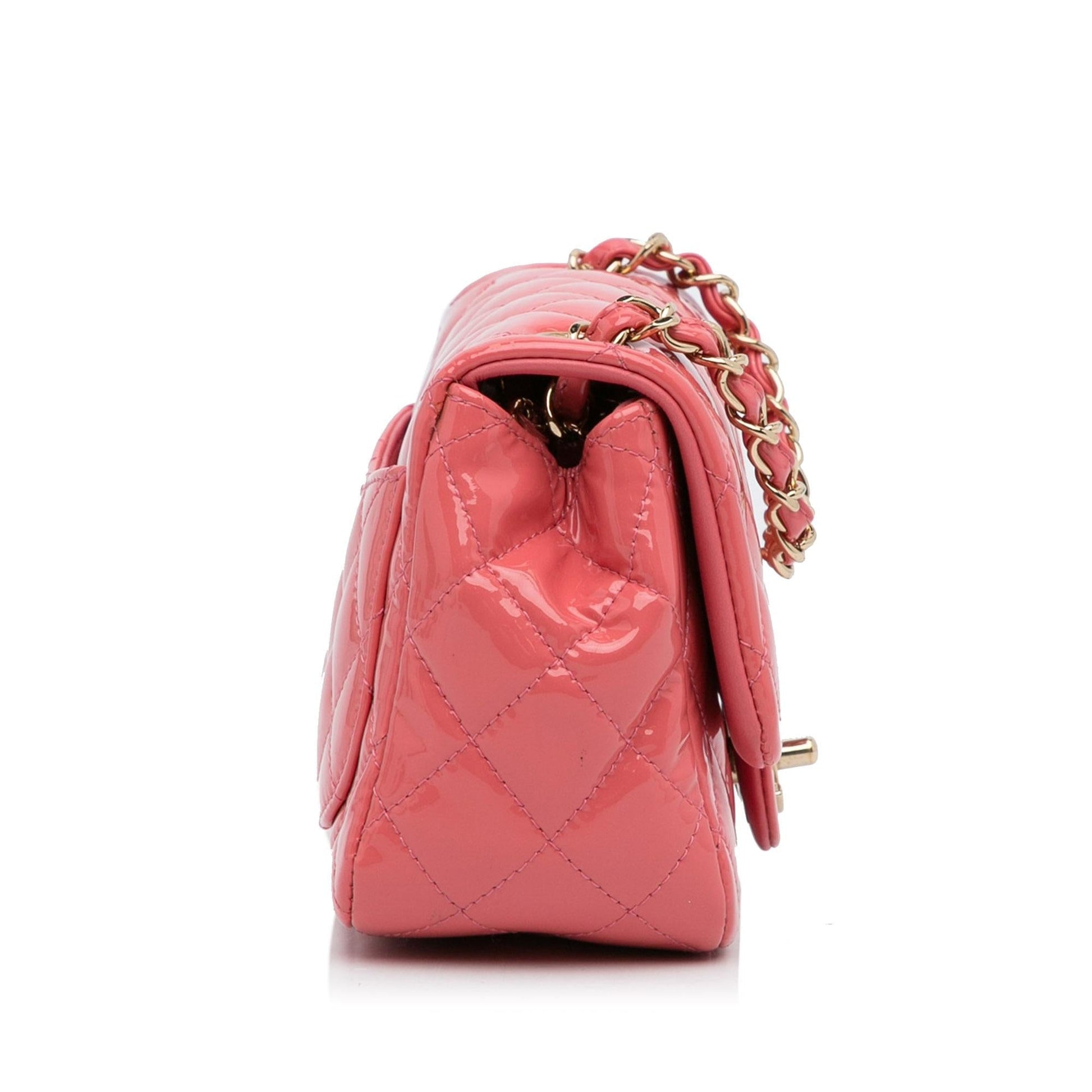 Chanel Patent Classic Square Single Flap SHG-bw2LAp Mini Bag