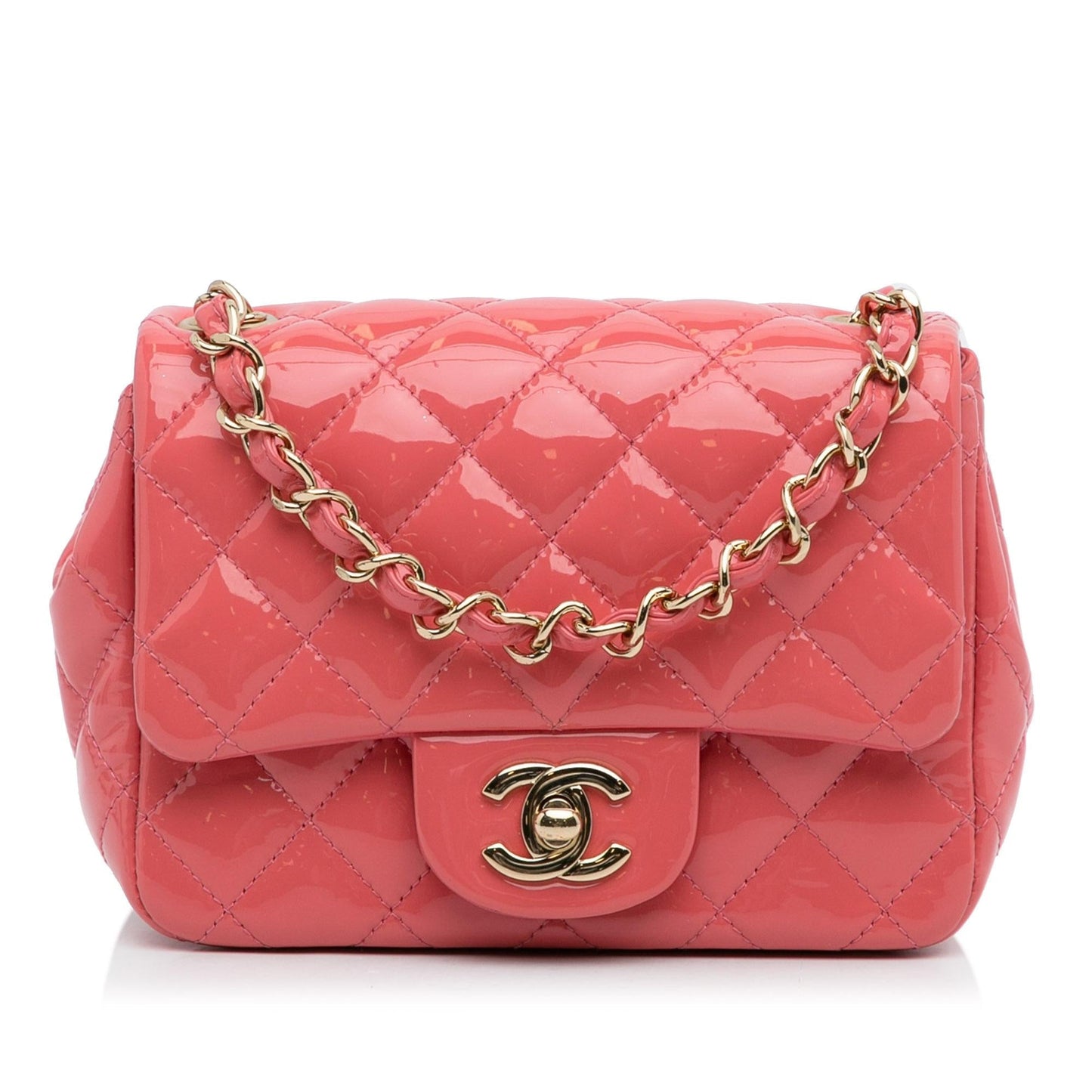 Chanel Patent Classic Square Single Flap SHG-bw2LAp Mini Bag