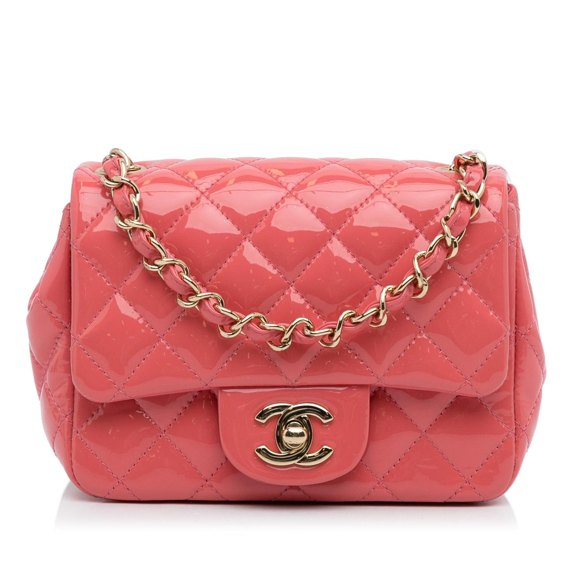 Chanel Patent Classic Square Single Flap SHG-bw2LAp Mini Bag
