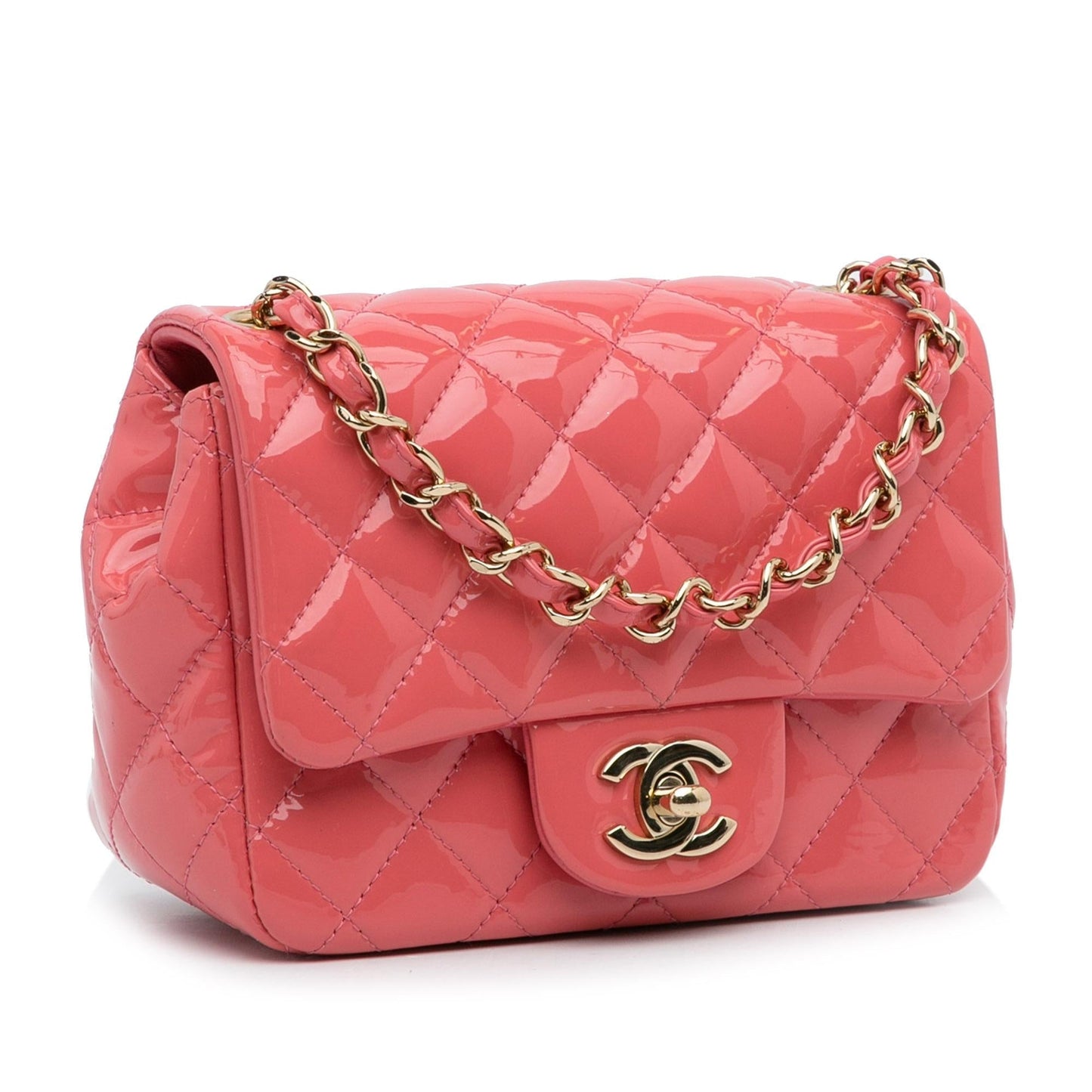 Chanel Patent Classic Square Single Flap SHG-bw2LAp Mini Bag