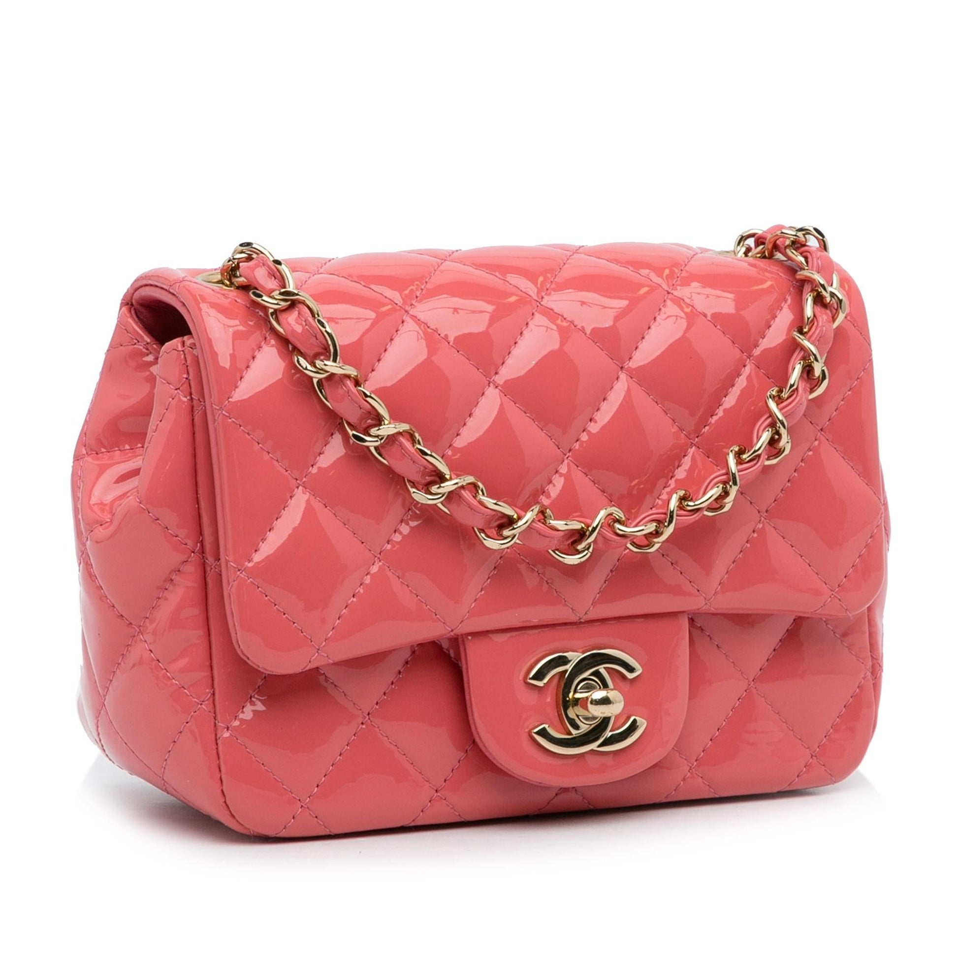 Chanel Patent Classic Square Single Flap SHG-bw2LAp Mini Bag