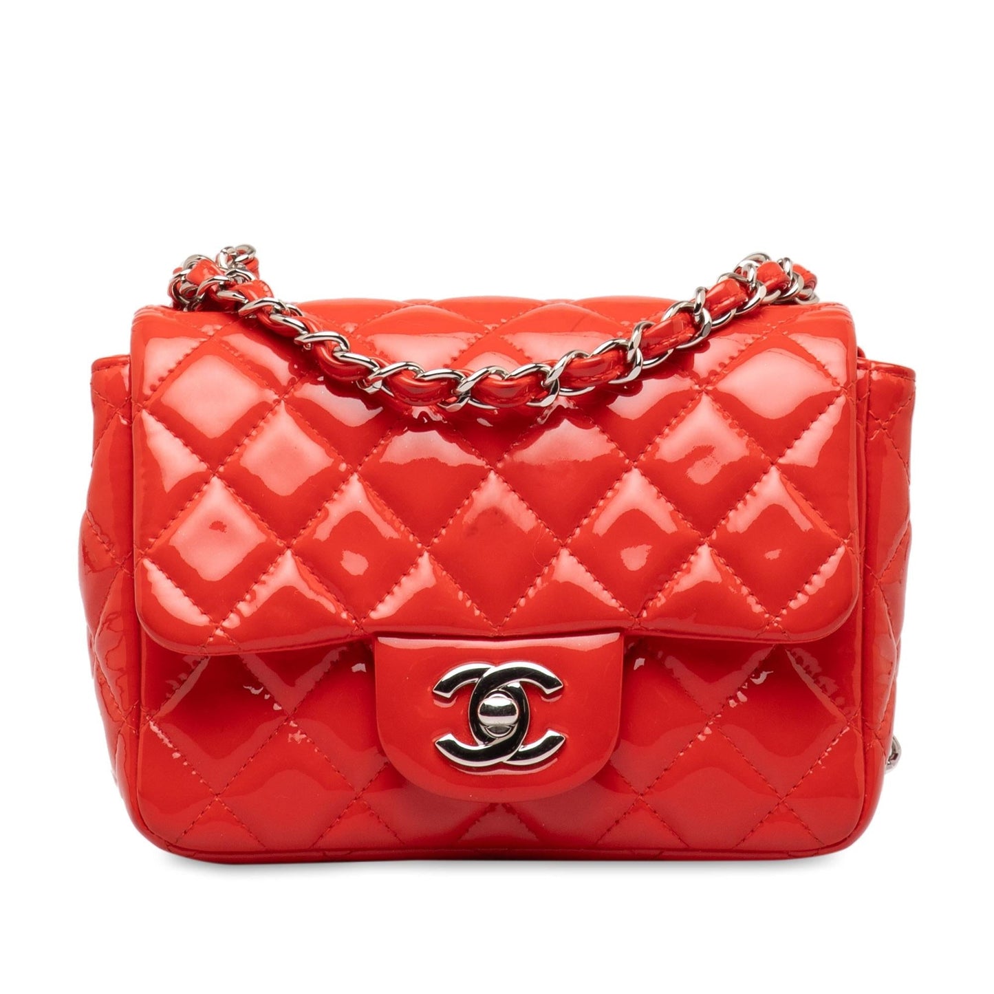 Chanel Mini Patent Classic Square Single Flap (Shg-Zt3Hf7) Bag