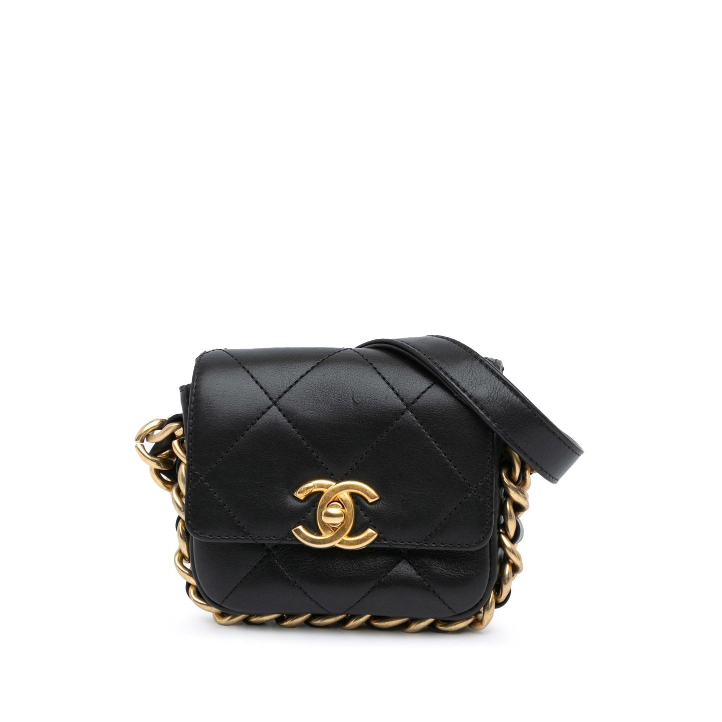 Chanel Quilted Calfskin Framing Flap Mini Bag Shg Ezq6Ua