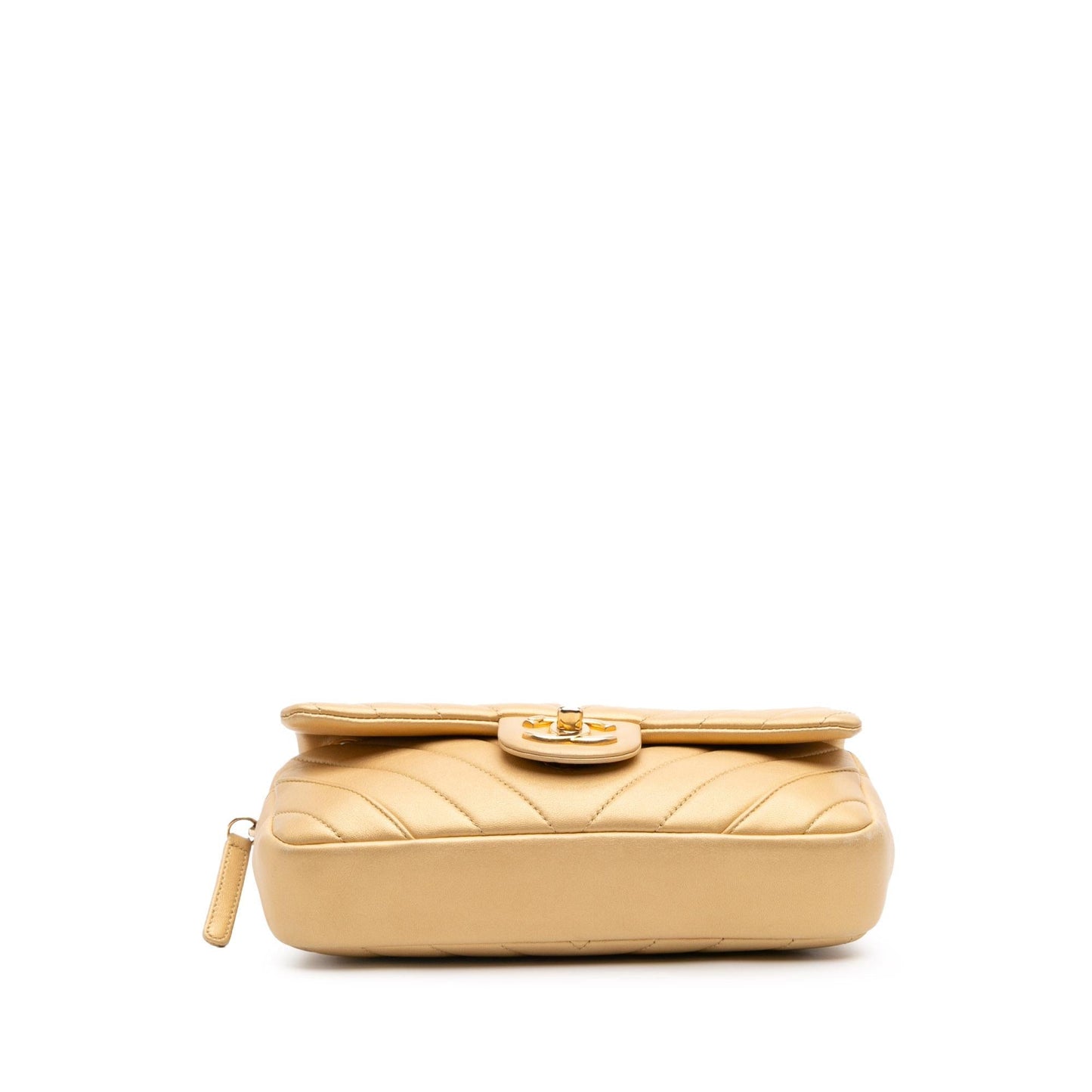 Chanel Quilted Chevron Lambskin Camera Flap Mini Bag