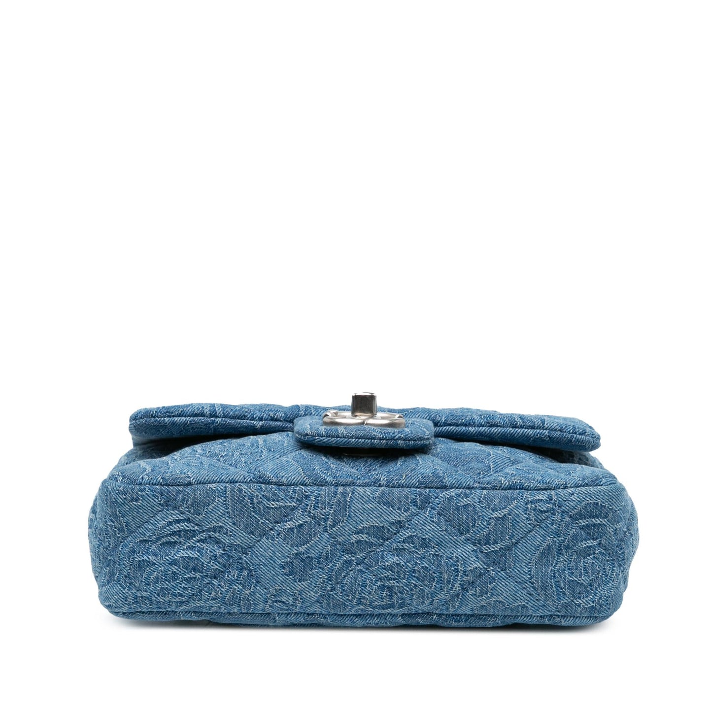 Chanel Quilted Denim Camellia Sweetheart Flap SHG-Z6FxHj Mini Bag
