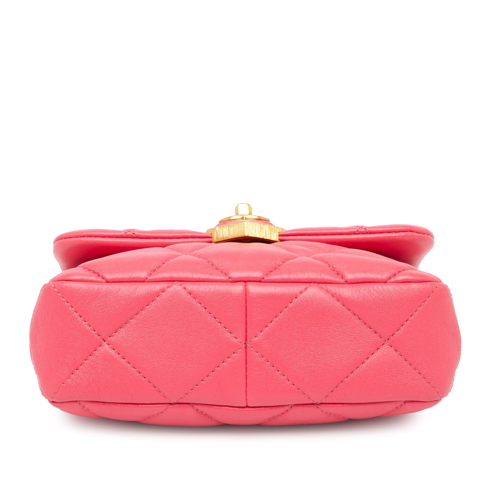 Chanel Quilted Lambskin Acrylic Coco Love Flap Mini Bag Love Flap